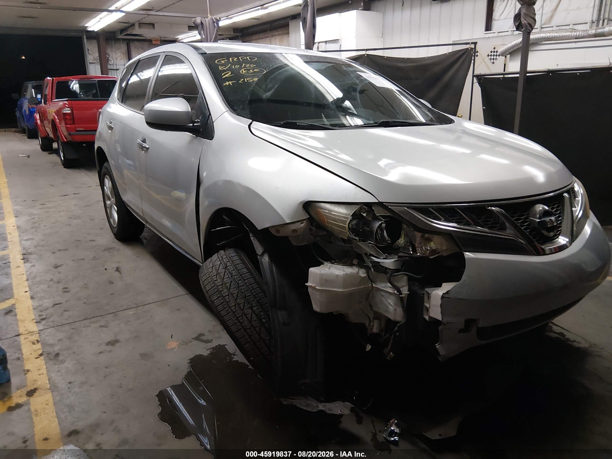 2014 Nissan Murano S Silver vin: JN8AZ1MU4EW422150