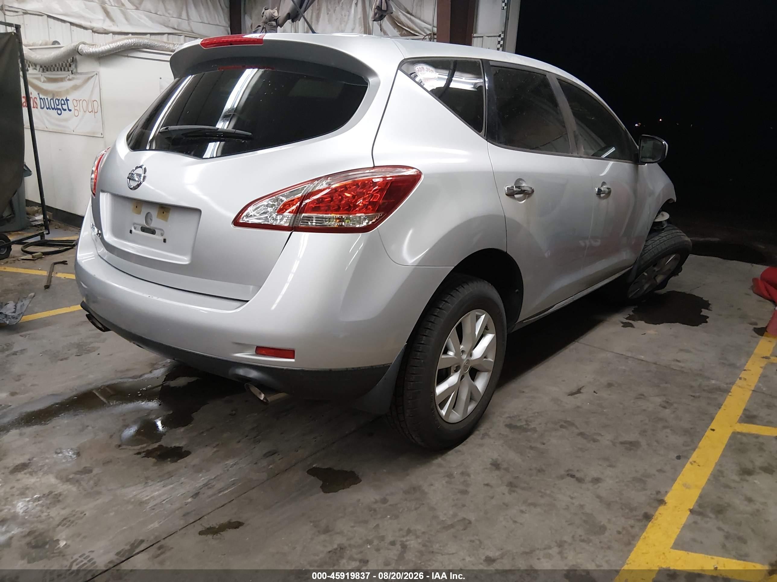 2014 Nissan Murano S Silver vin: JN8AZ1MU4EW422150