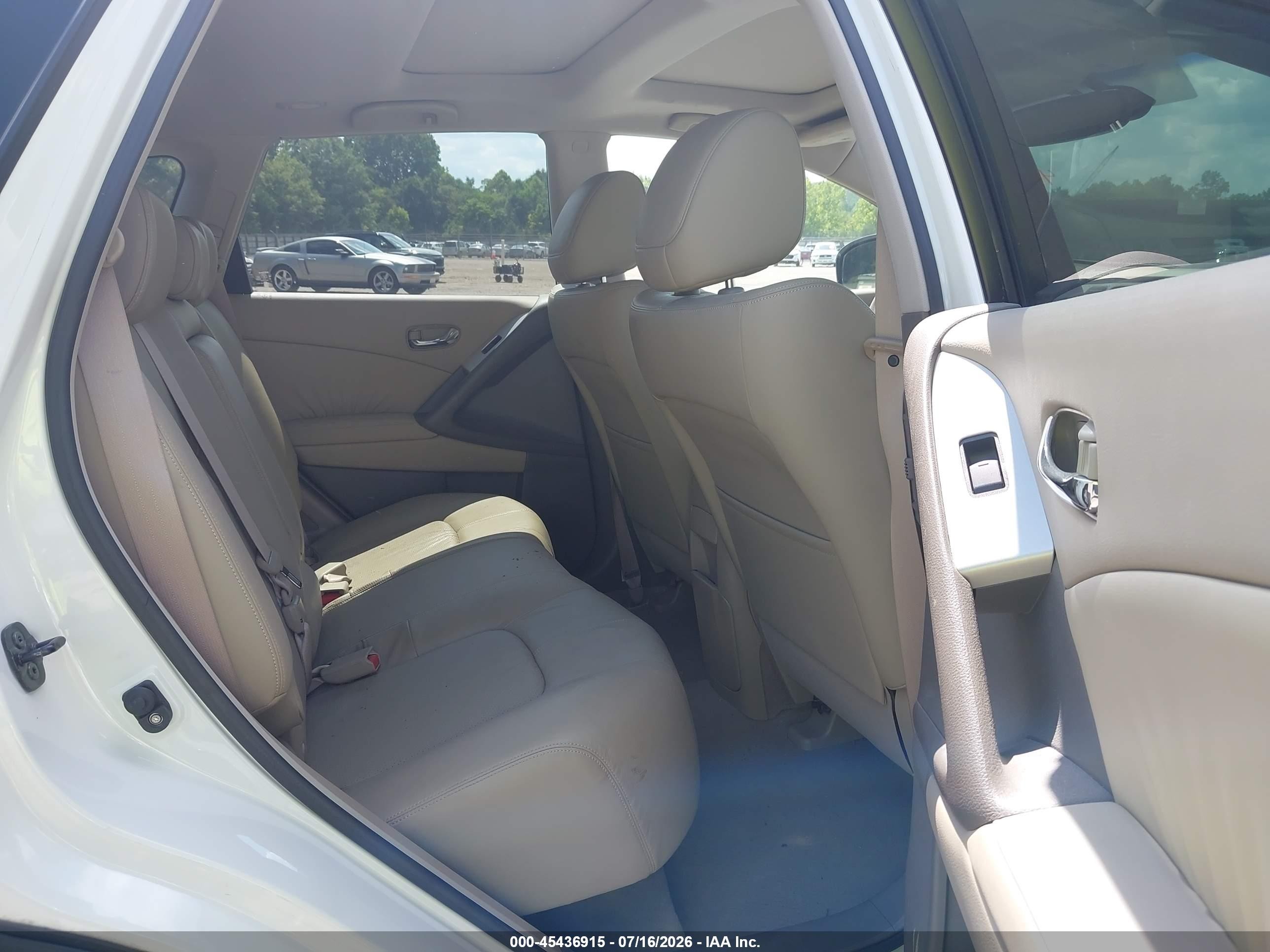 2010 Nissan Murano Sl Белый vin: JN8AZ1MU5AW018879