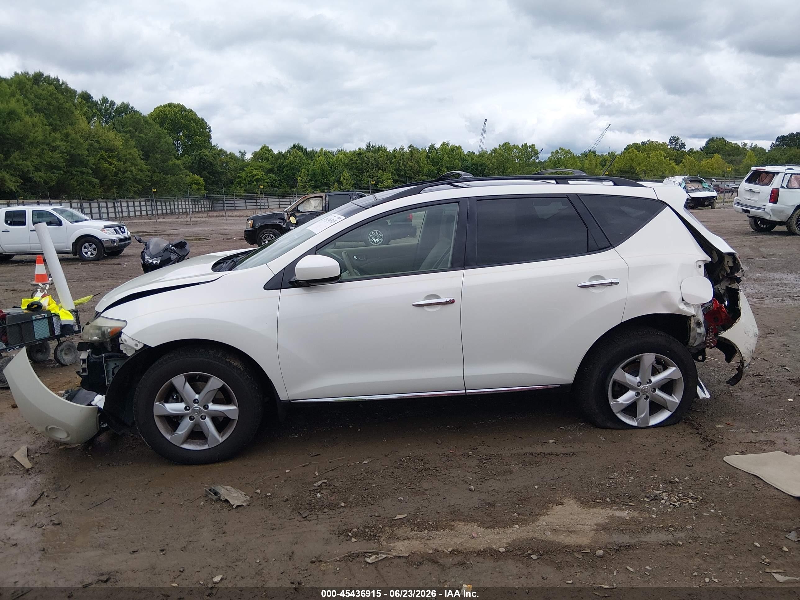 2010 Nissan Murano Sl Белый vin: JN8AZ1MU5AW018879