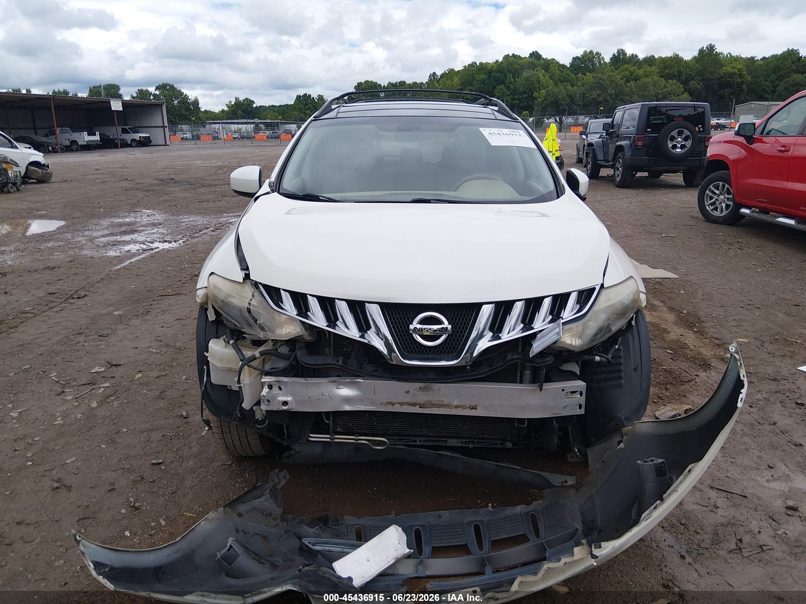2010 Nissan Murano Sl Белый vin: JN8AZ1MU5AW018879