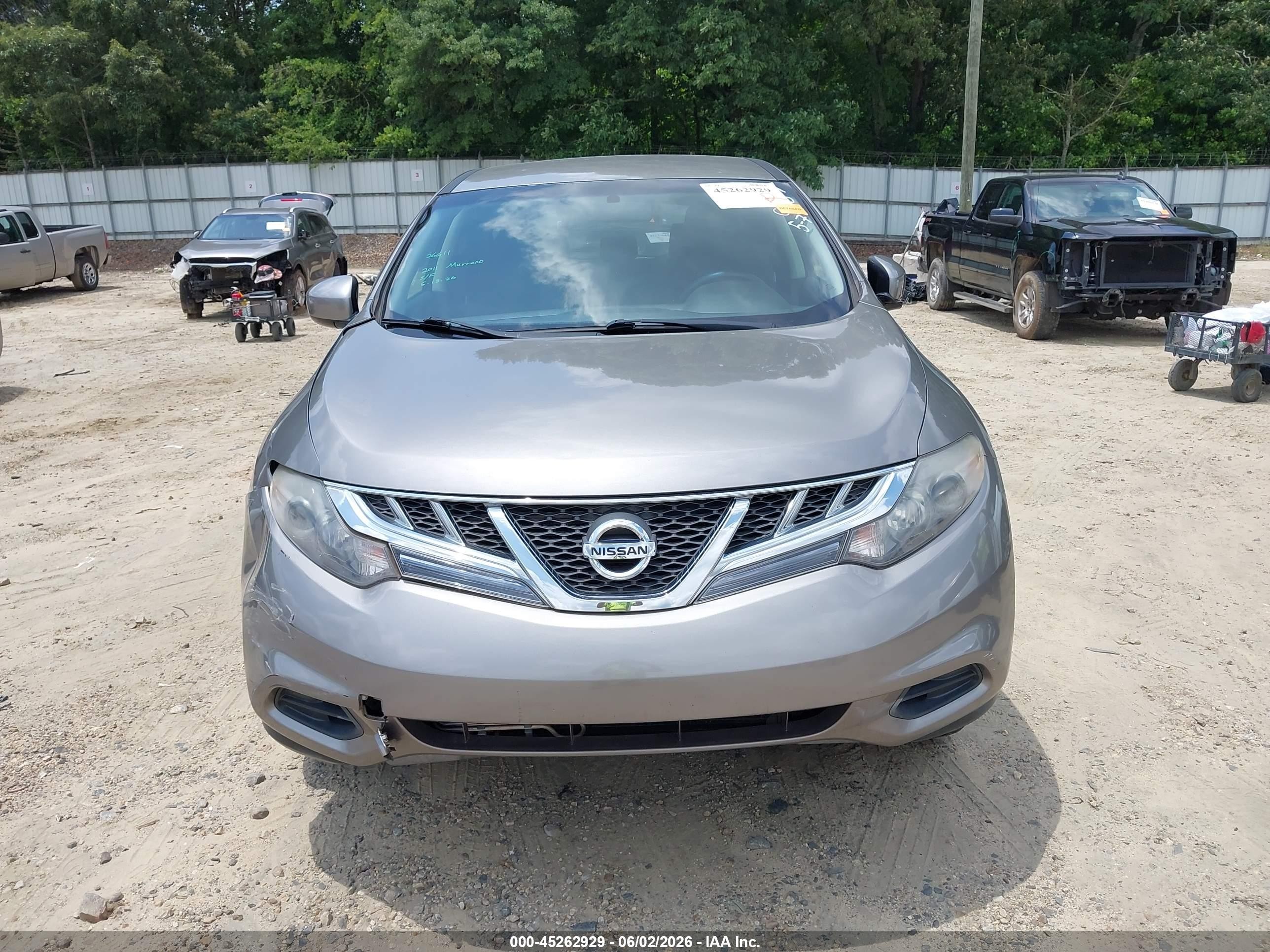 2011 Nissan Murano S Gray vin: JN8AZ1MU5BW056677