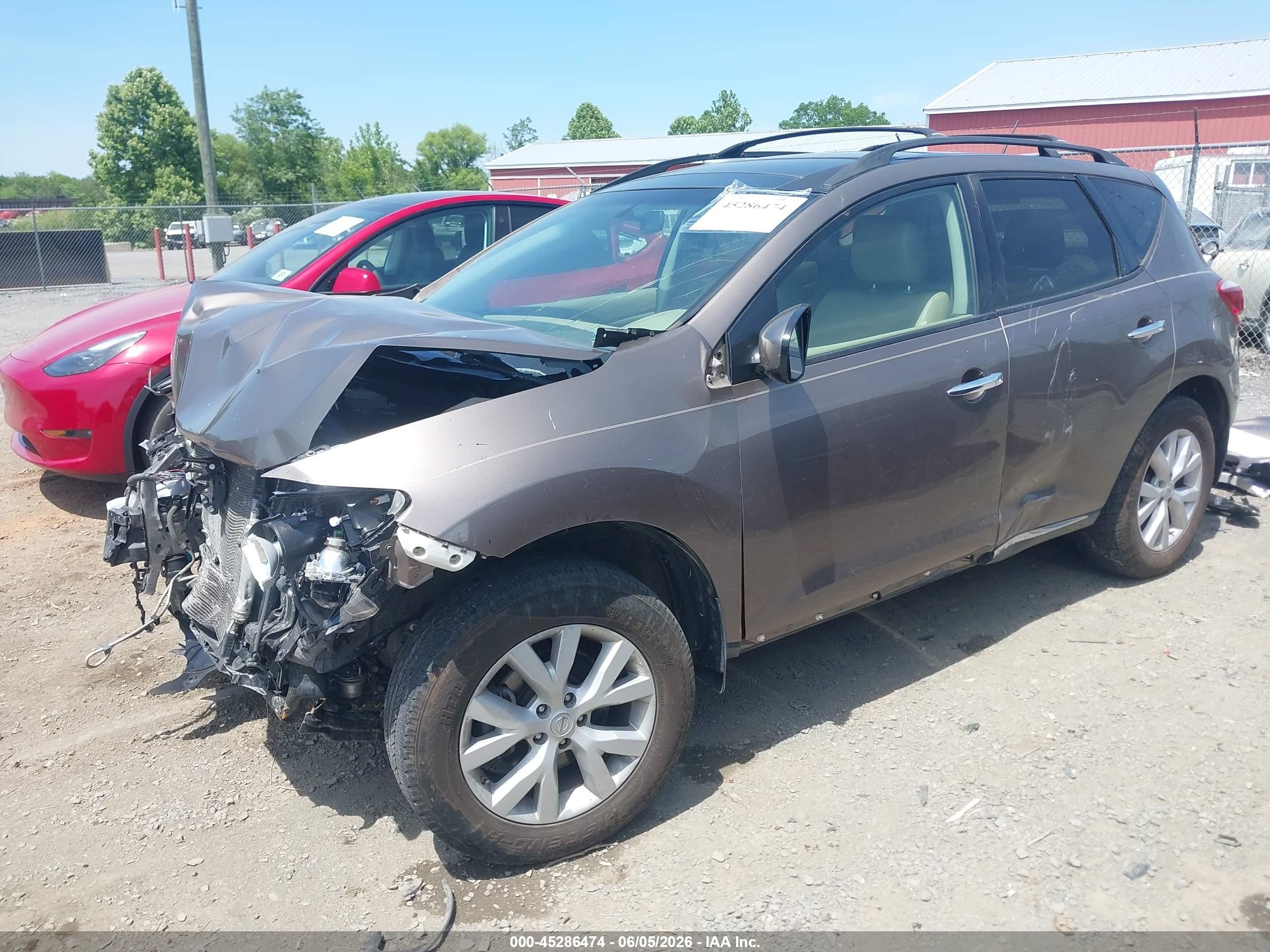 2011 Nissan Murano Sv Gray vin: JN8AZ1MU5BW064181