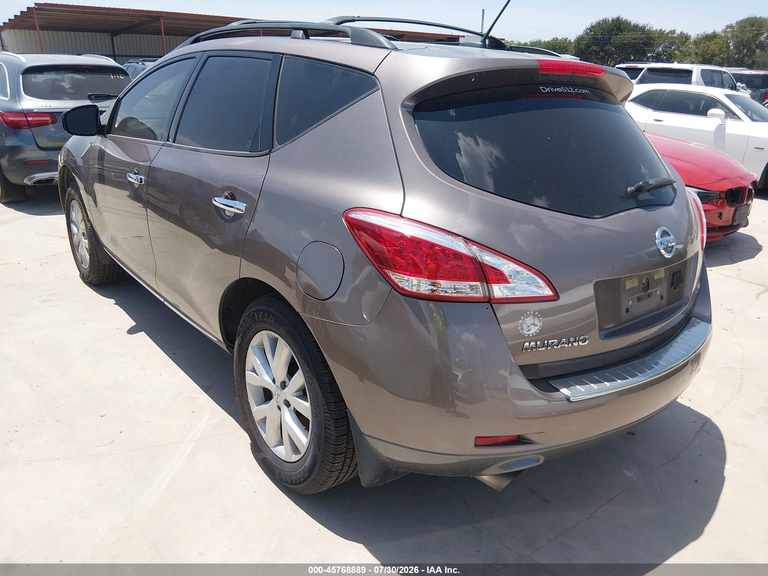2012 Nissan Murano Sl Beige vin: JN8AZ1MU5CW100257