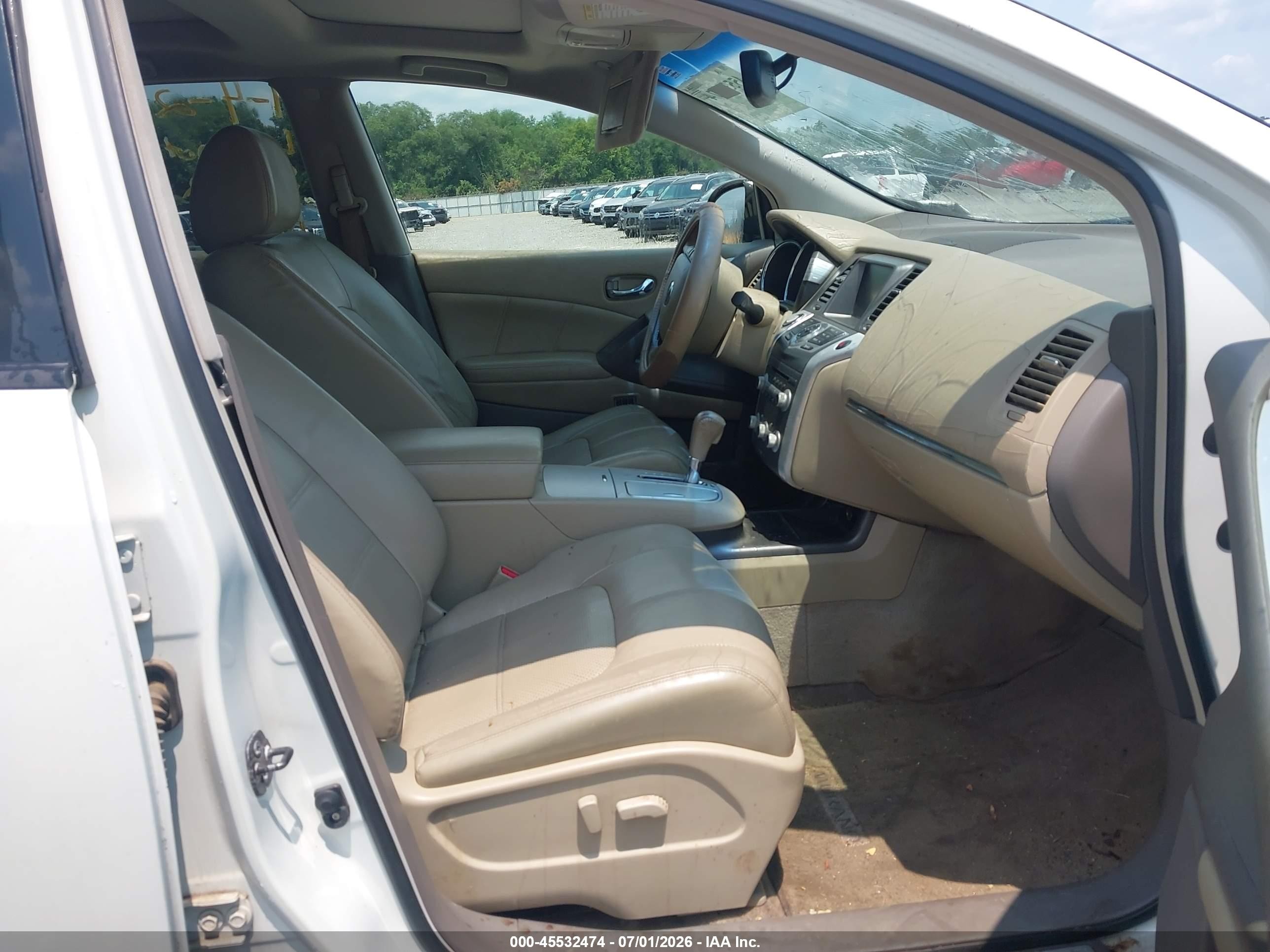 2012 Nissan Murano Sl White vin: JN8AZ1MU5CW100498
