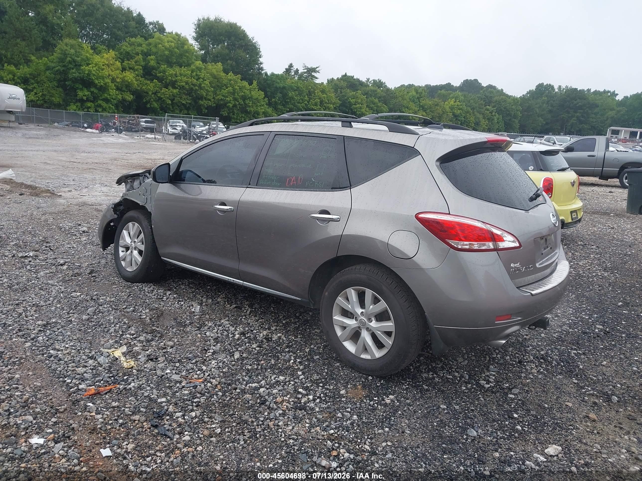2012 Nissan Murano Sl Gray vin: JN8AZ1MU5CW106690