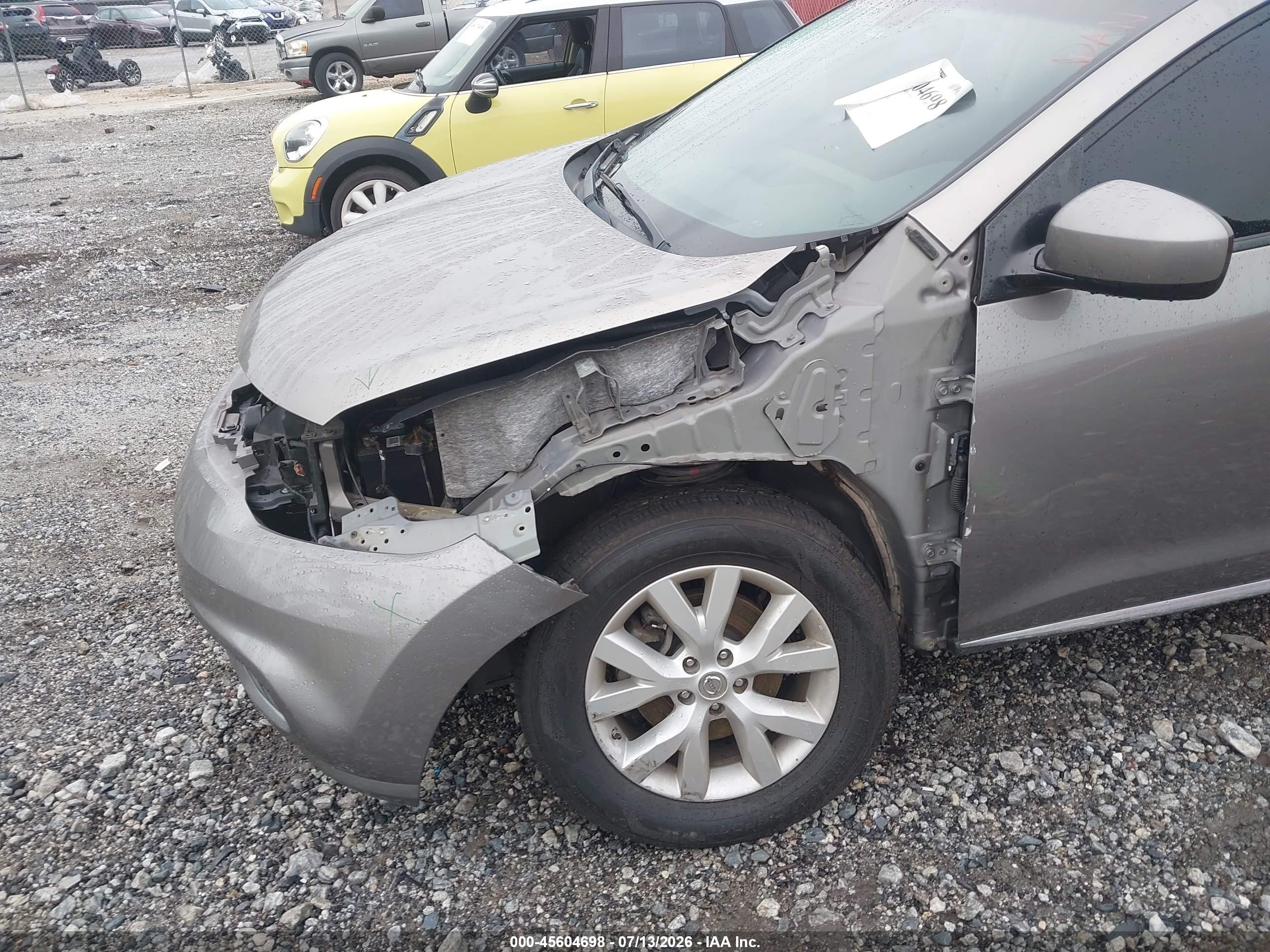 2012 Nissan Murano Sl Gray vin: JN8AZ1MU5CW106690