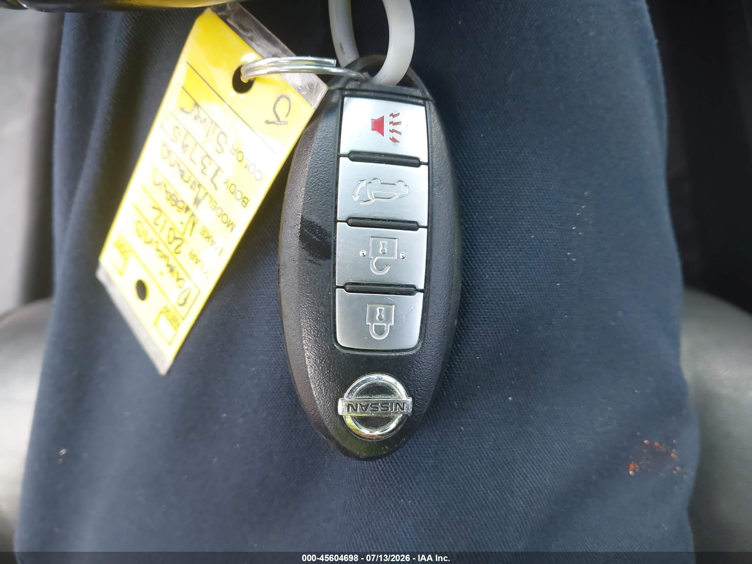 2012 Nissan Murano Sl Gray vin: JN8AZ1MU5CW106690