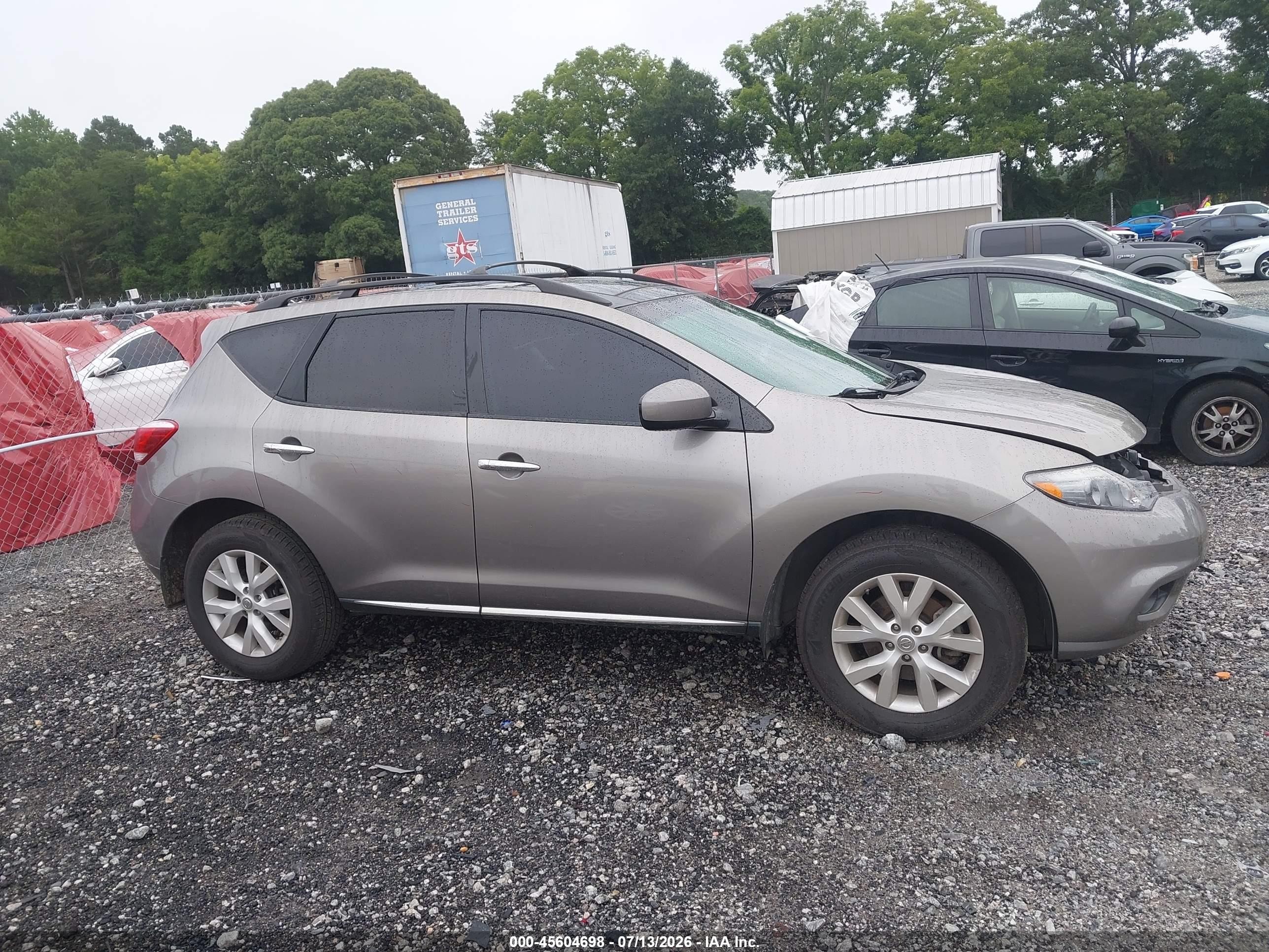 2012 Nissan Murano Sl Gray vin: JN8AZ1MU5CW106690
