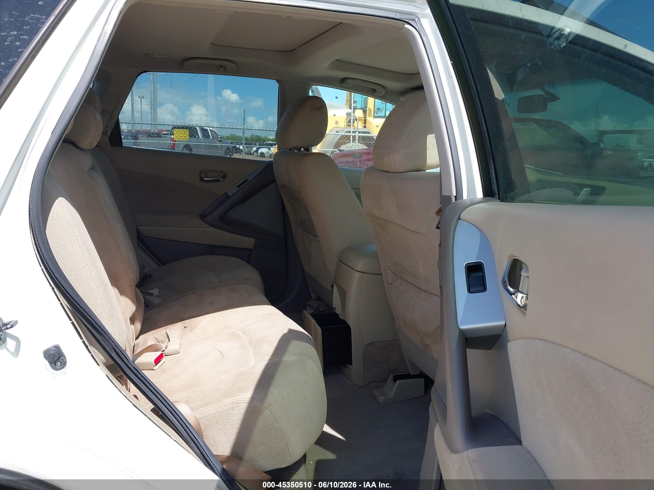2012 Nissan Murano Sv White vin: JN8AZ1MU5CW107094