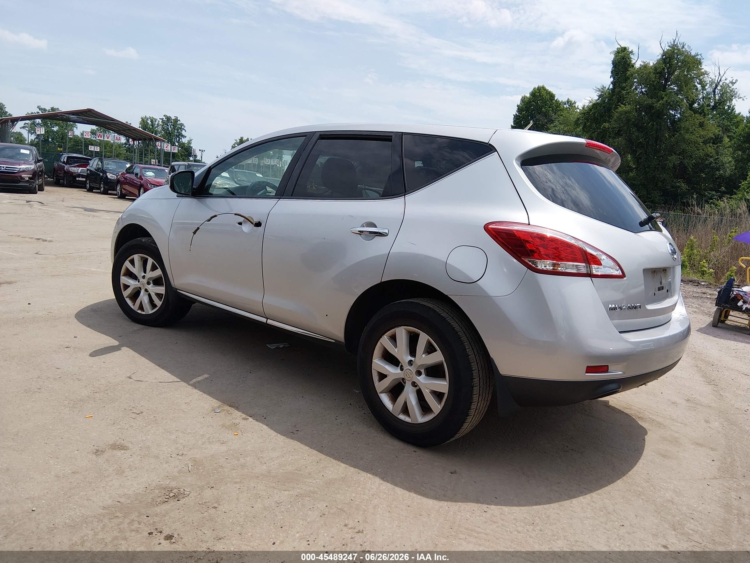 2012 Nissan Murano S Silver vin: JN8AZ1MU5CW107998