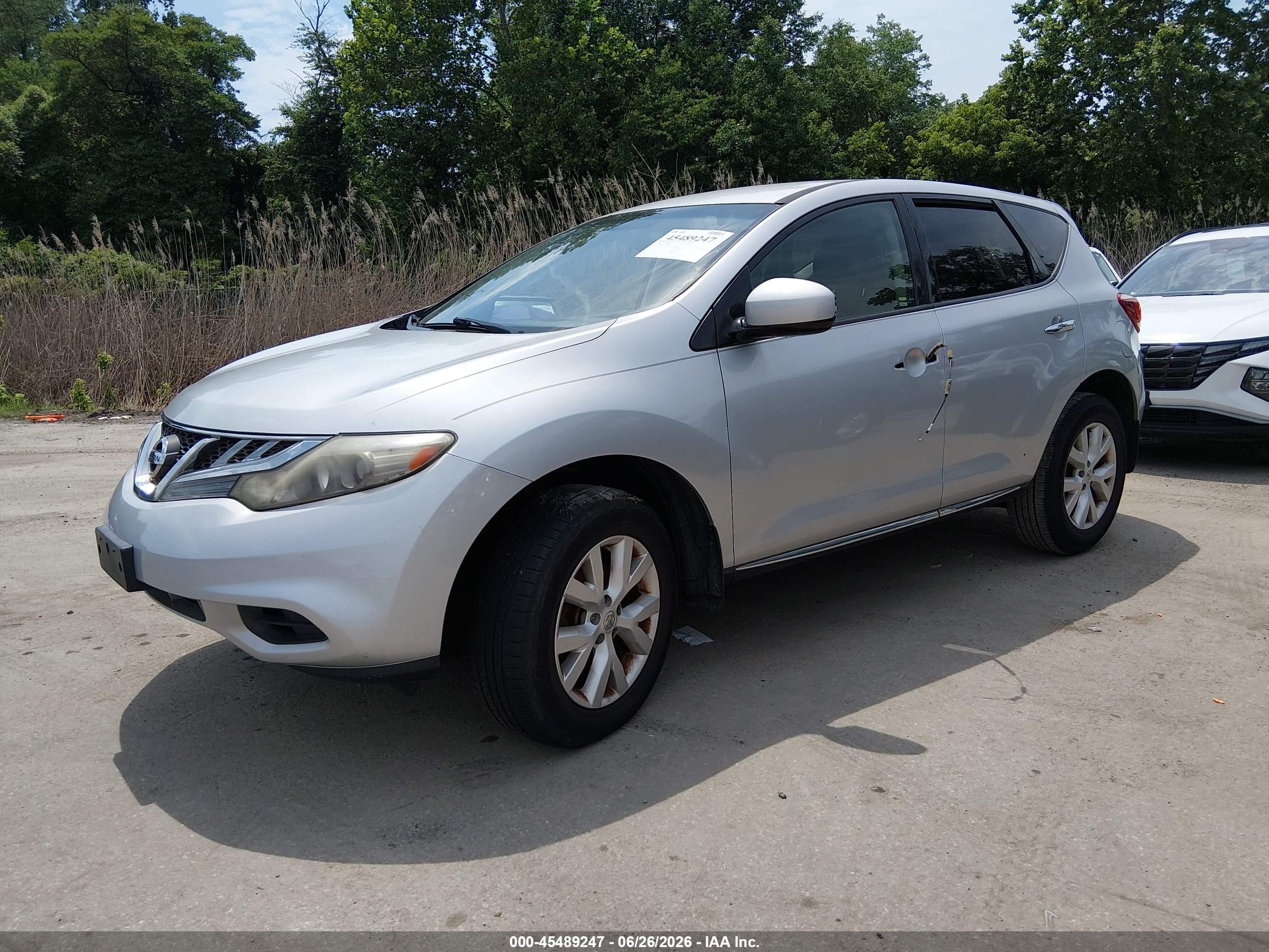 2012 Nissan Murano S Silver vin: JN8AZ1MU5CW107998