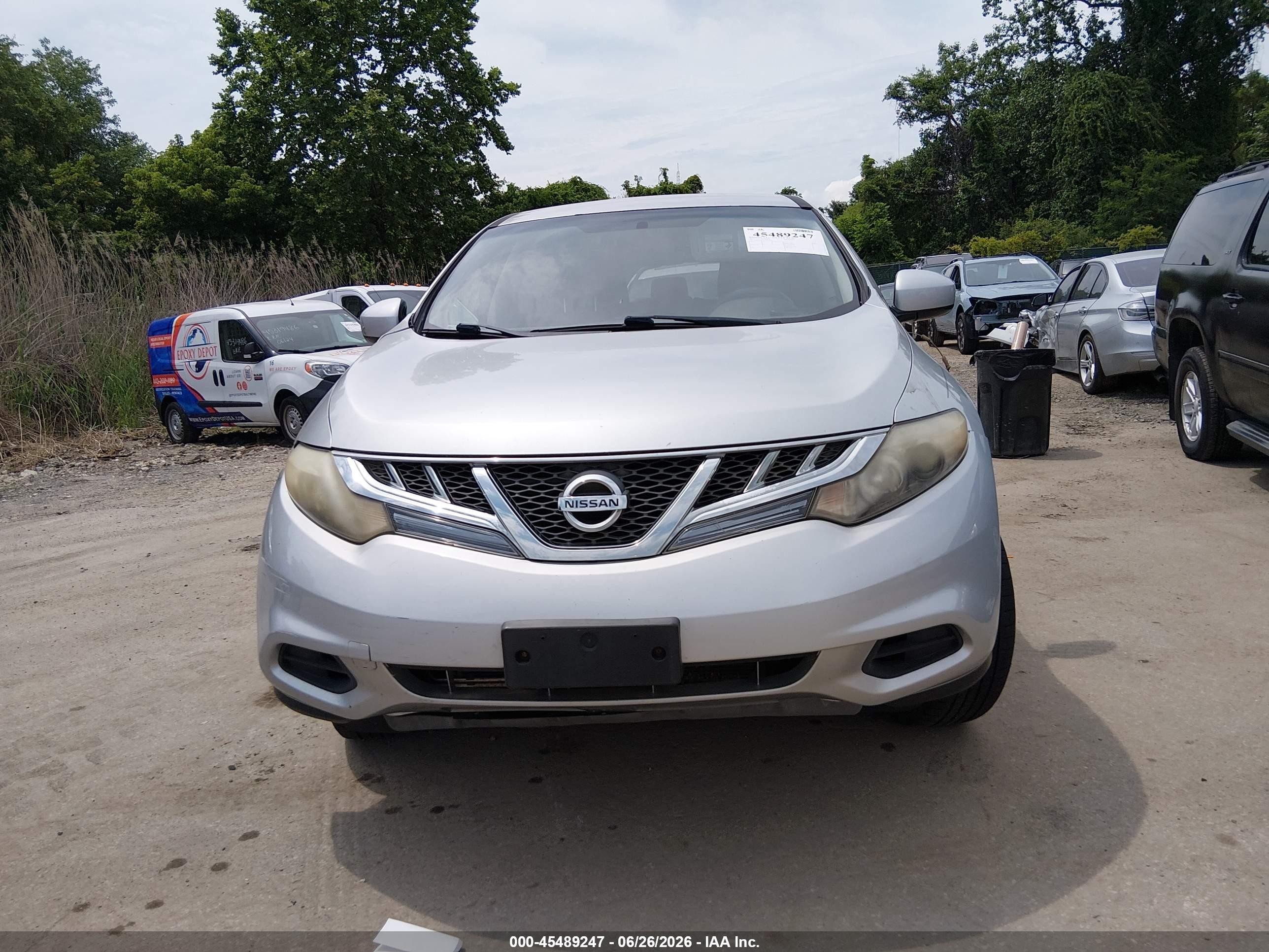 2012 Nissan Murano S Silver vin: JN8AZ1MU5CW107998