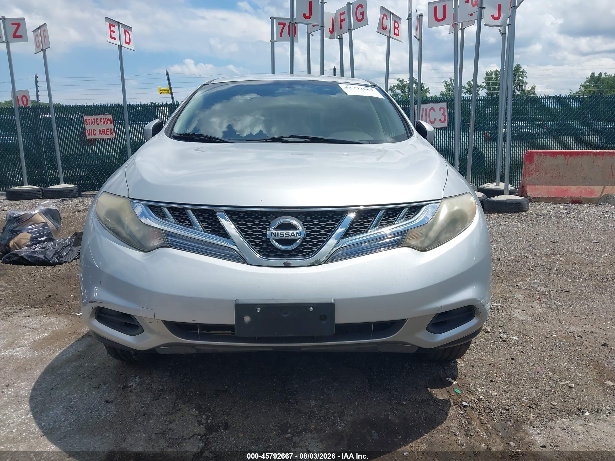 2012 Nissan Murano S Silver vin: JN8AZ1MU5CW108147