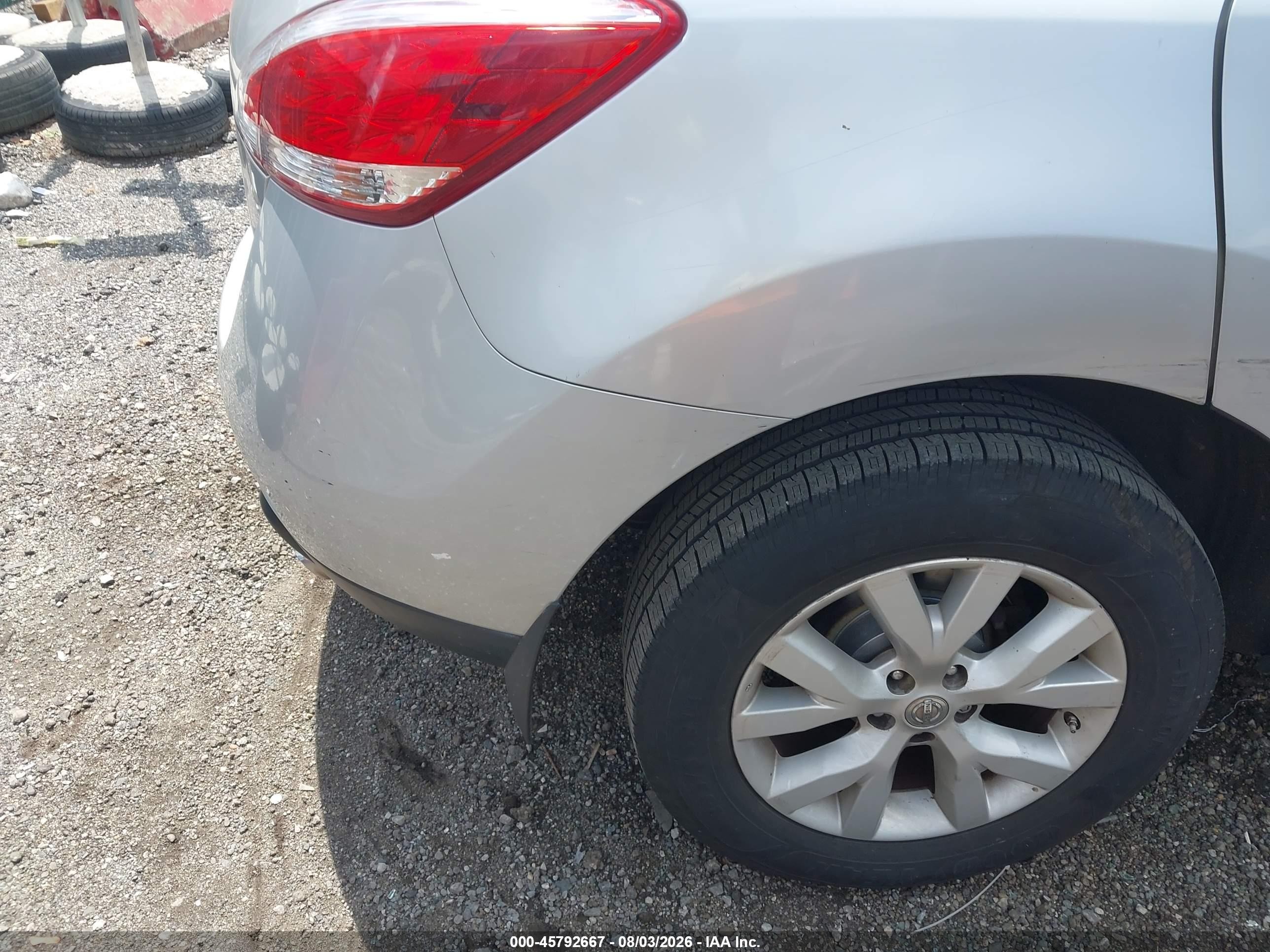 2012 Nissan Murano S Silver vin: JN8AZ1MU5CW108147
