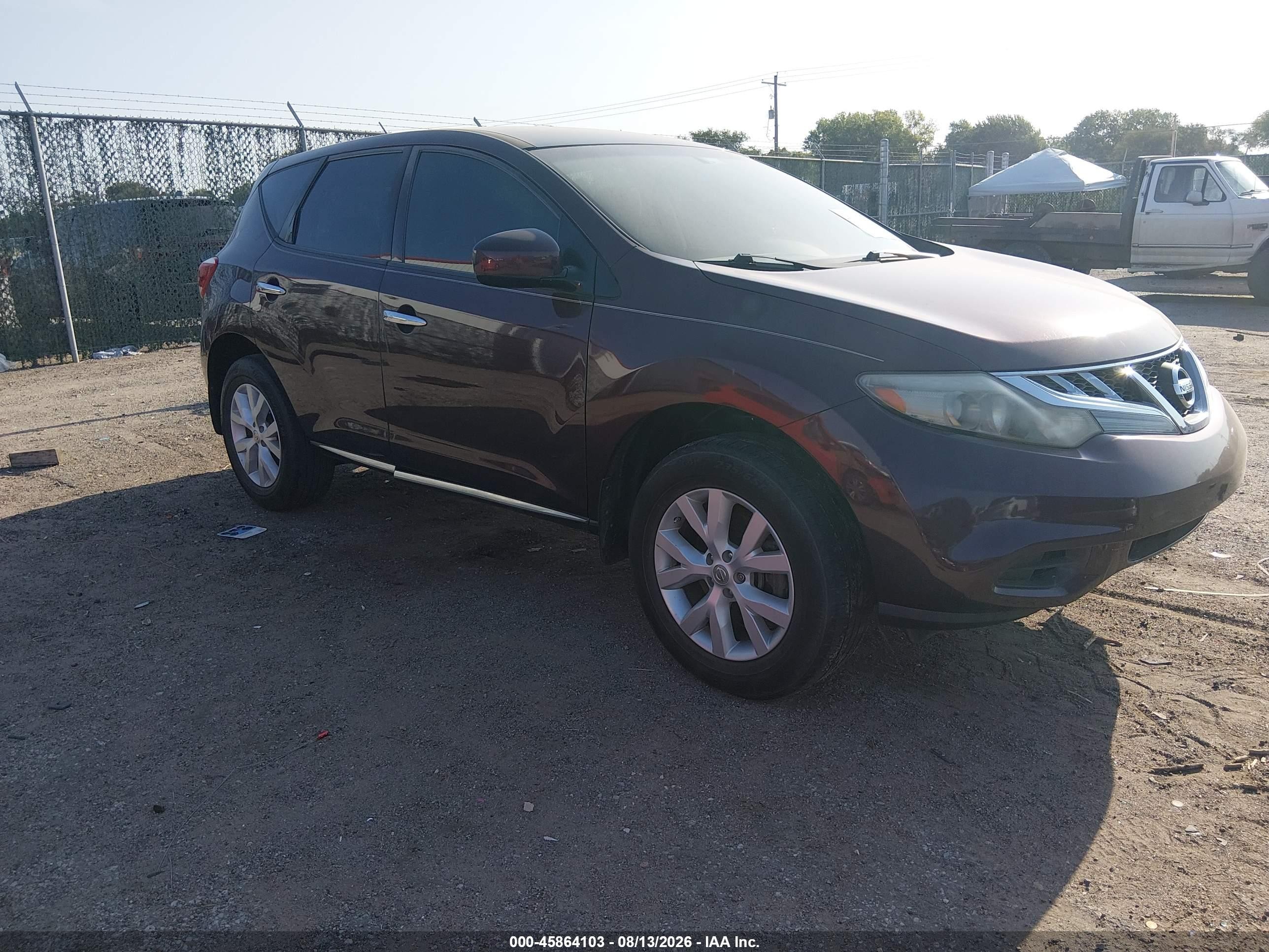 2013 Nissan Murano S Maroon vin: JN8AZ1MU5DW202322