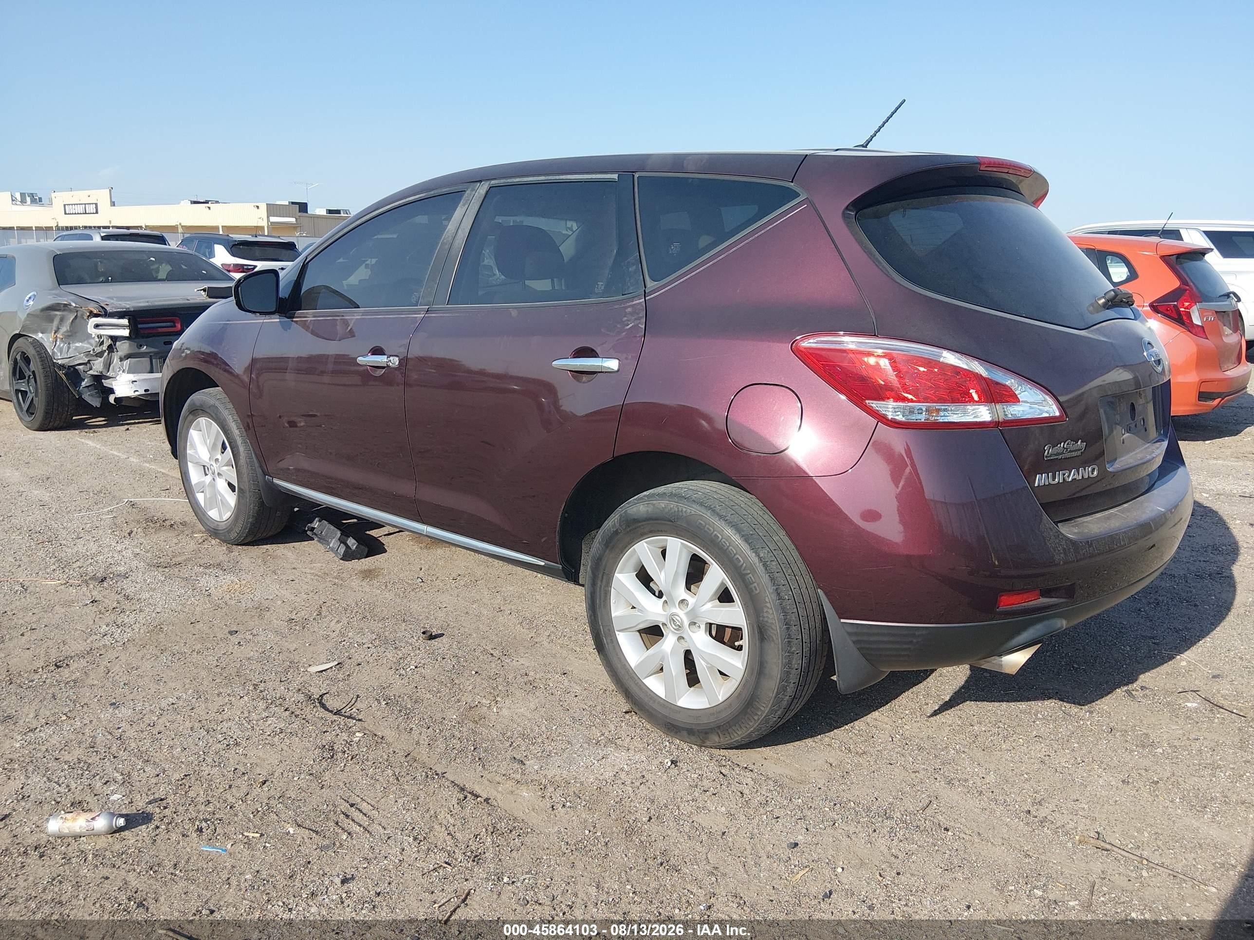 2013 Nissan Murano S Maroon vin: JN8AZ1MU5DW202322