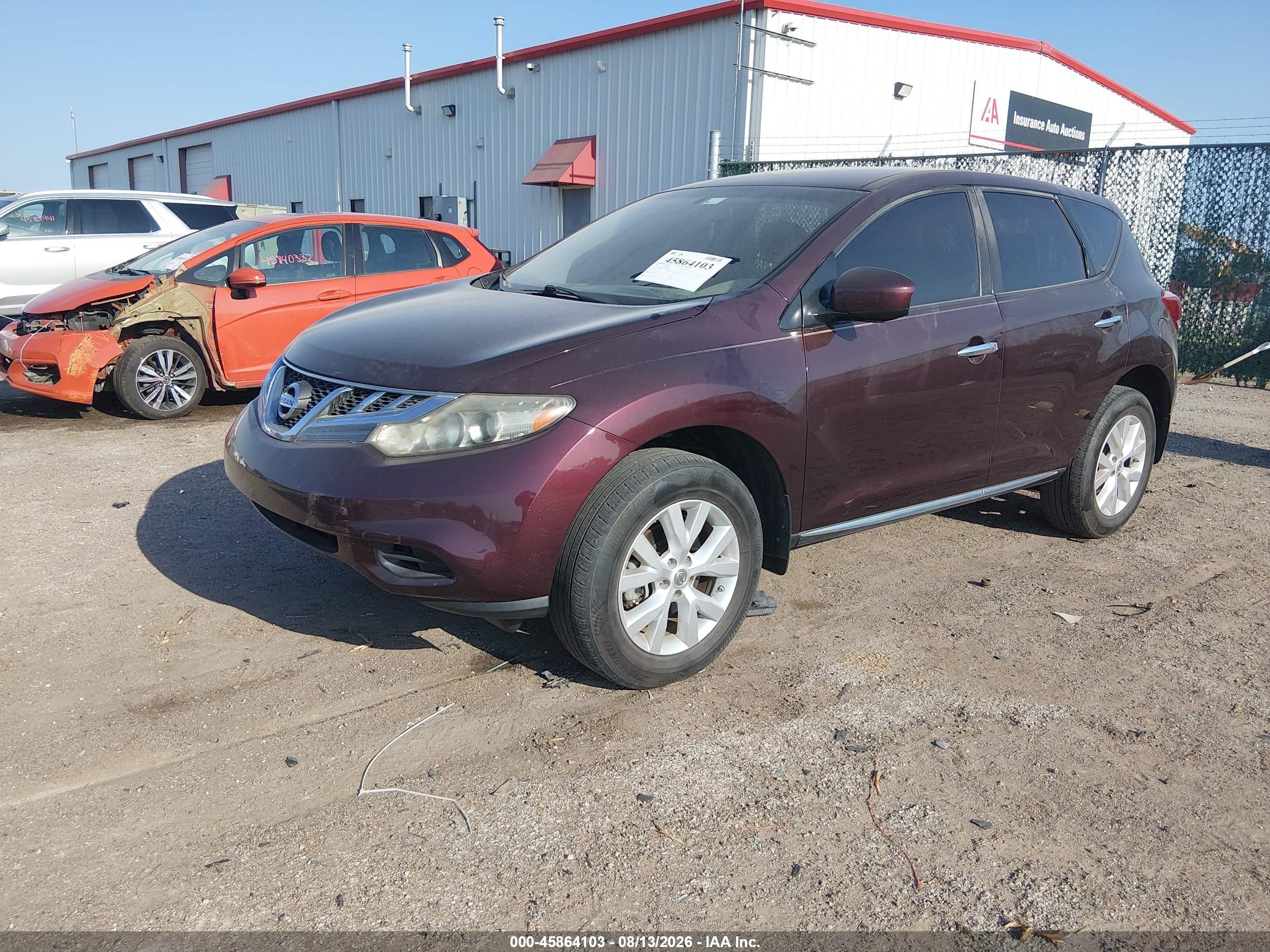 2013 Nissan Murano S Maroon vin: JN8AZ1MU5DW202322