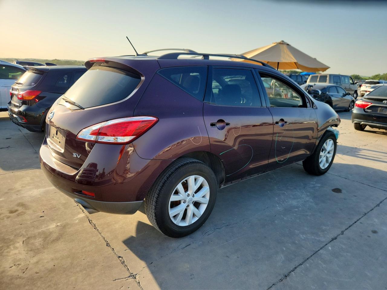 2013 Nissan Murano S Бордовый vin: JN8AZ1MU5DW208167