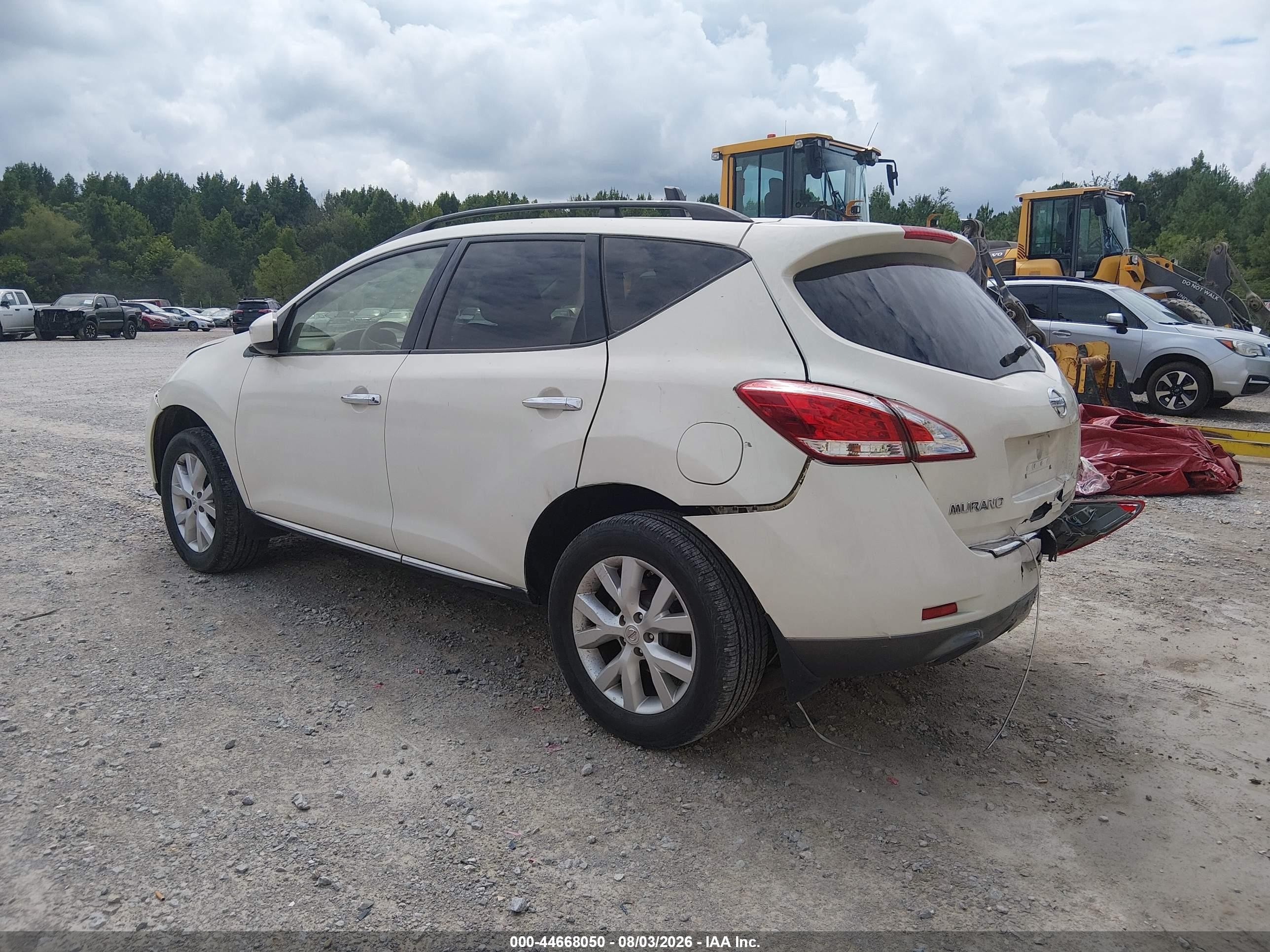2013 Nissan Murano Sl White vin: JN8AZ1MU5DW211599