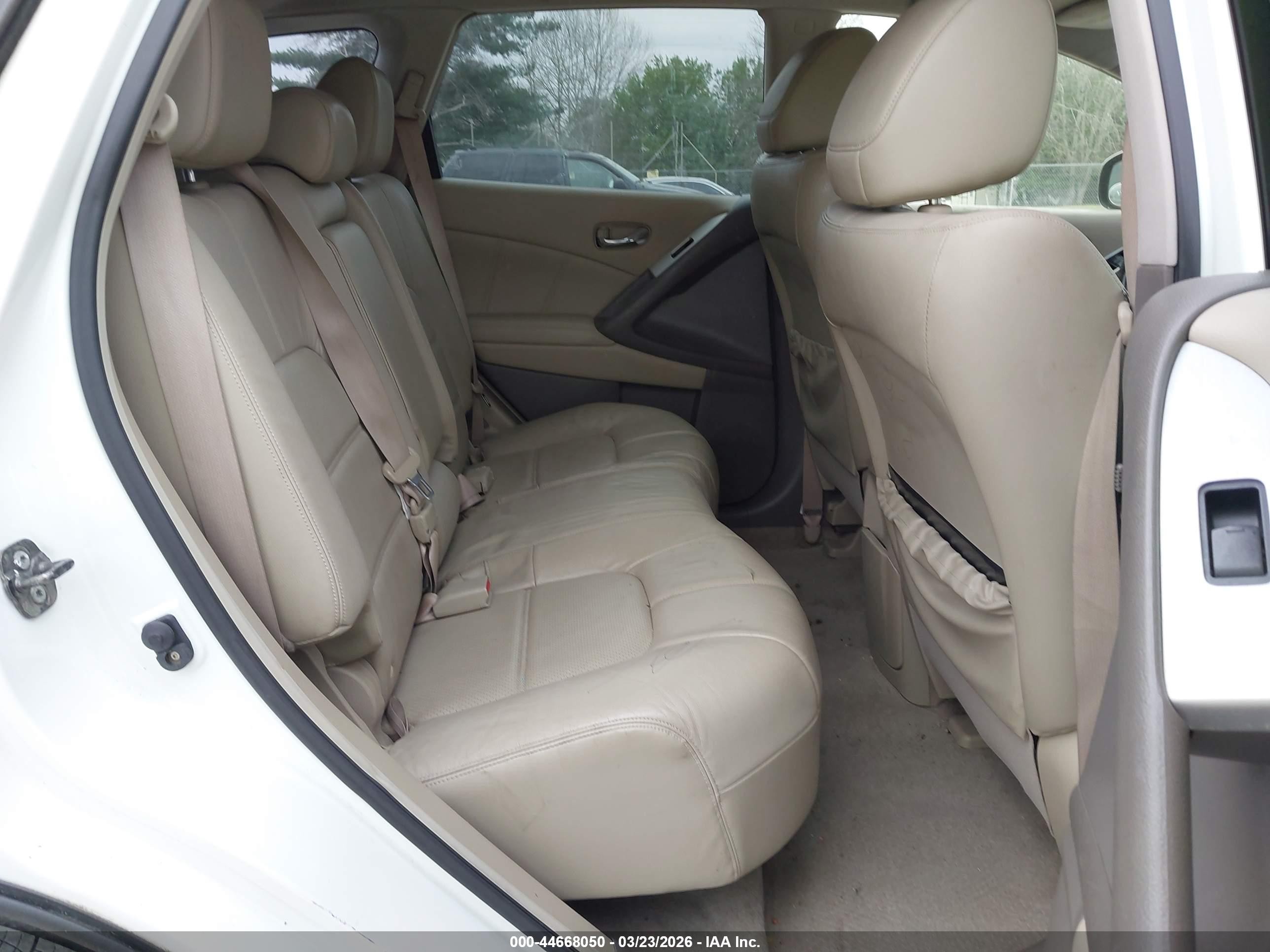 2013 Nissan Murano Sl White vin: JN8AZ1MU5DW211599