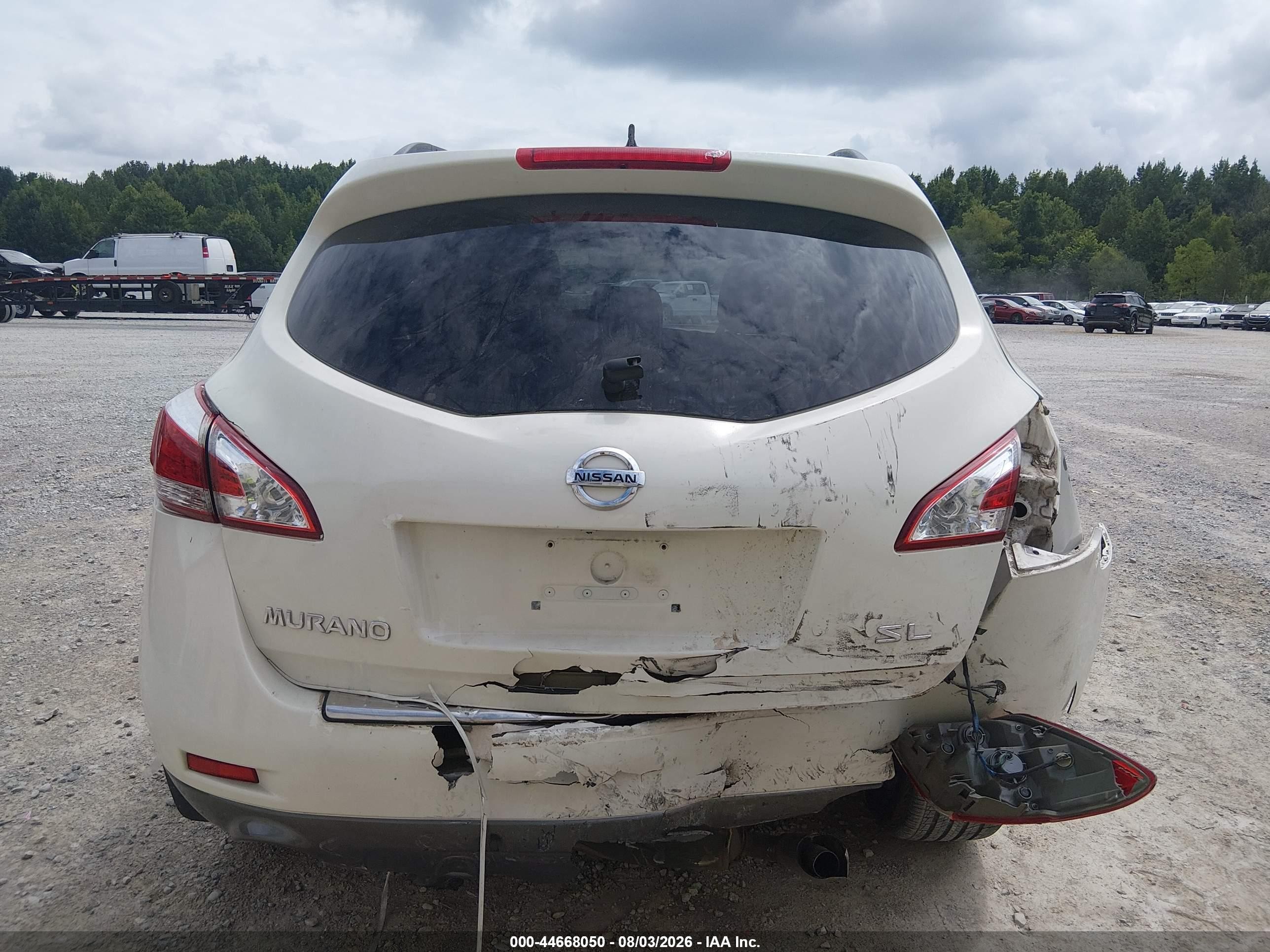2013 Nissan Murano Sl White vin: JN8AZ1MU5DW211599