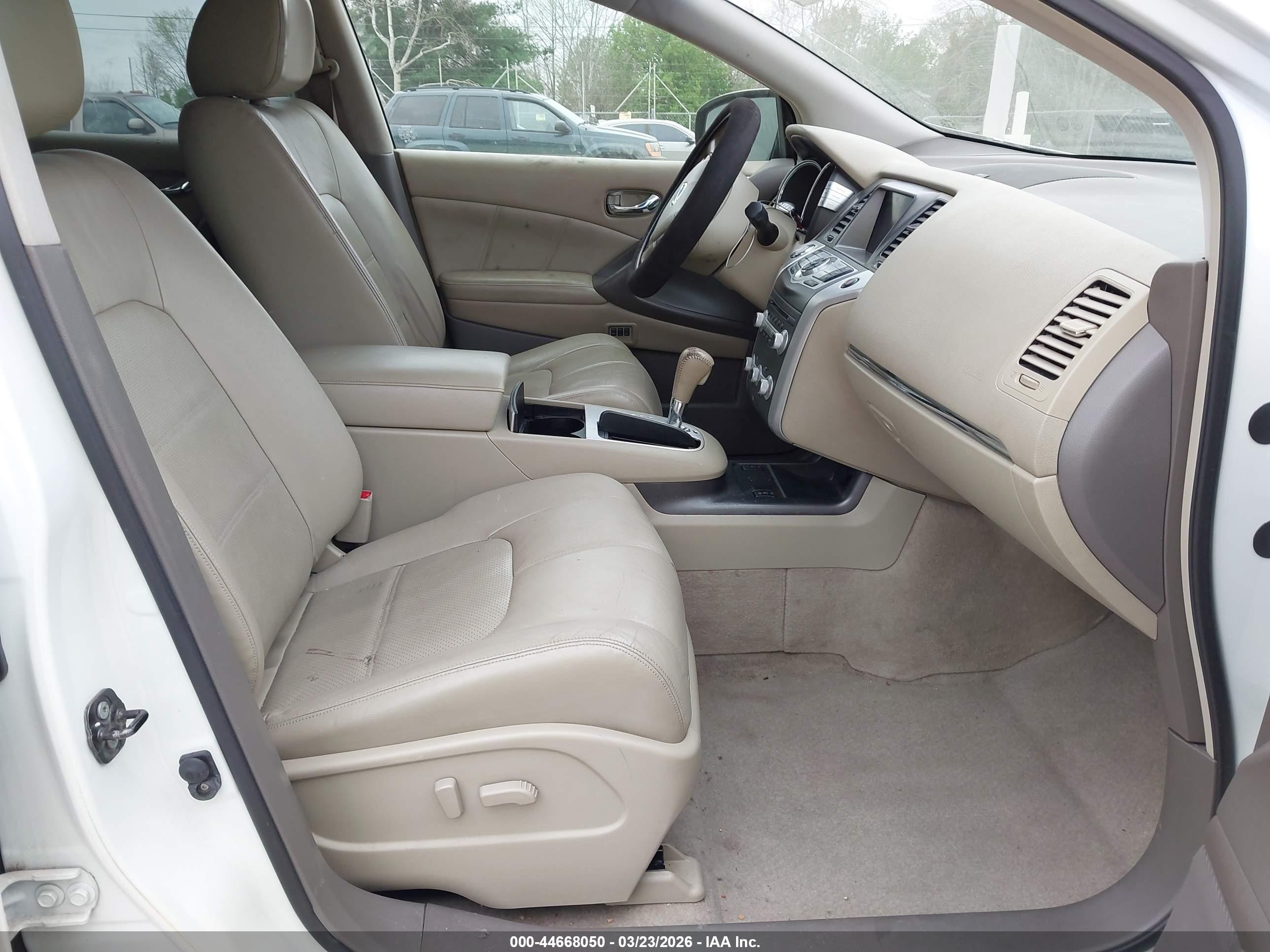 2013 Nissan Murano Sl White vin: JN8AZ1MU5DW211599