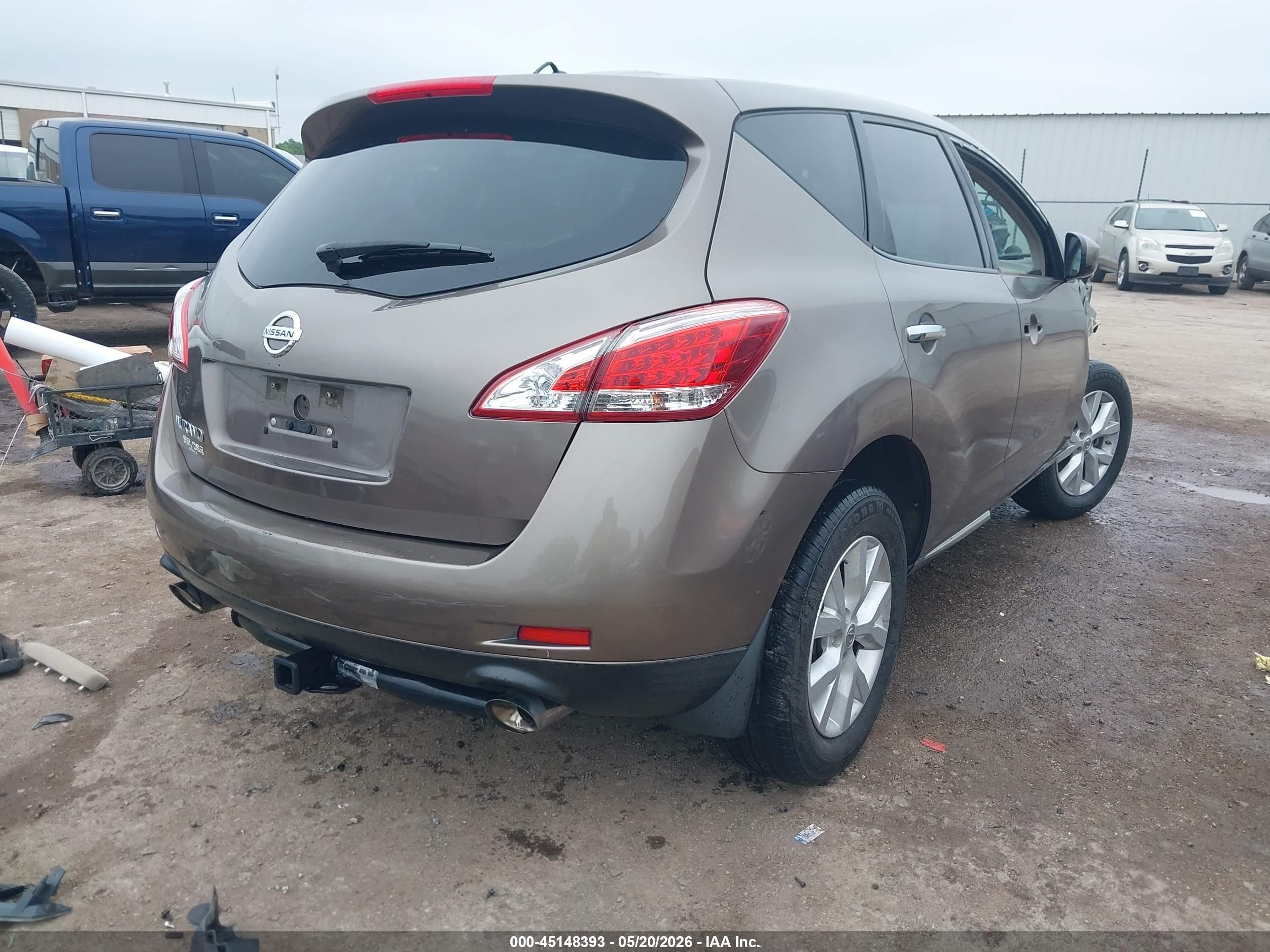 2013 Nissan Murano S Brown vin: JN8AZ1MU5DW214017
