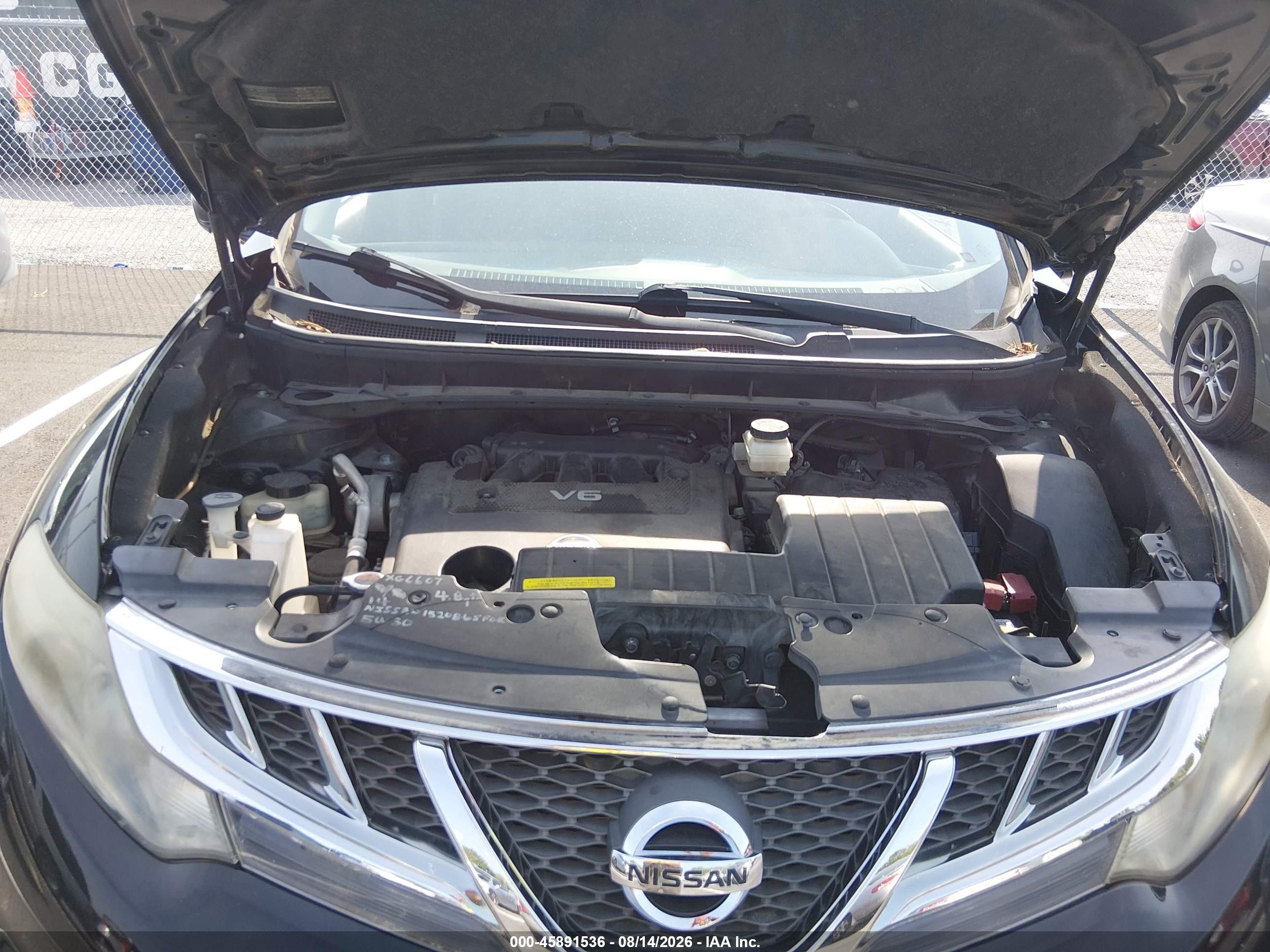 2014 Nissan Murano Sl Silver vin: JN8AZ1MU5EW405731