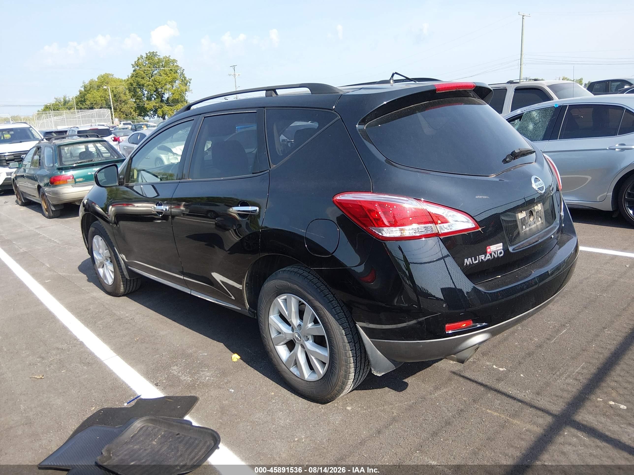 2014 Nissan Murano Sl Silver vin: JN8AZ1MU5EW405731