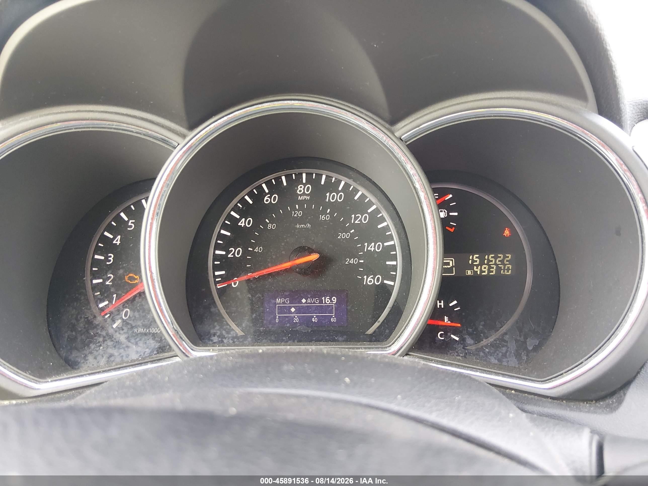2014 Nissan Murano Sl Silver vin: JN8AZ1MU5EW405731
