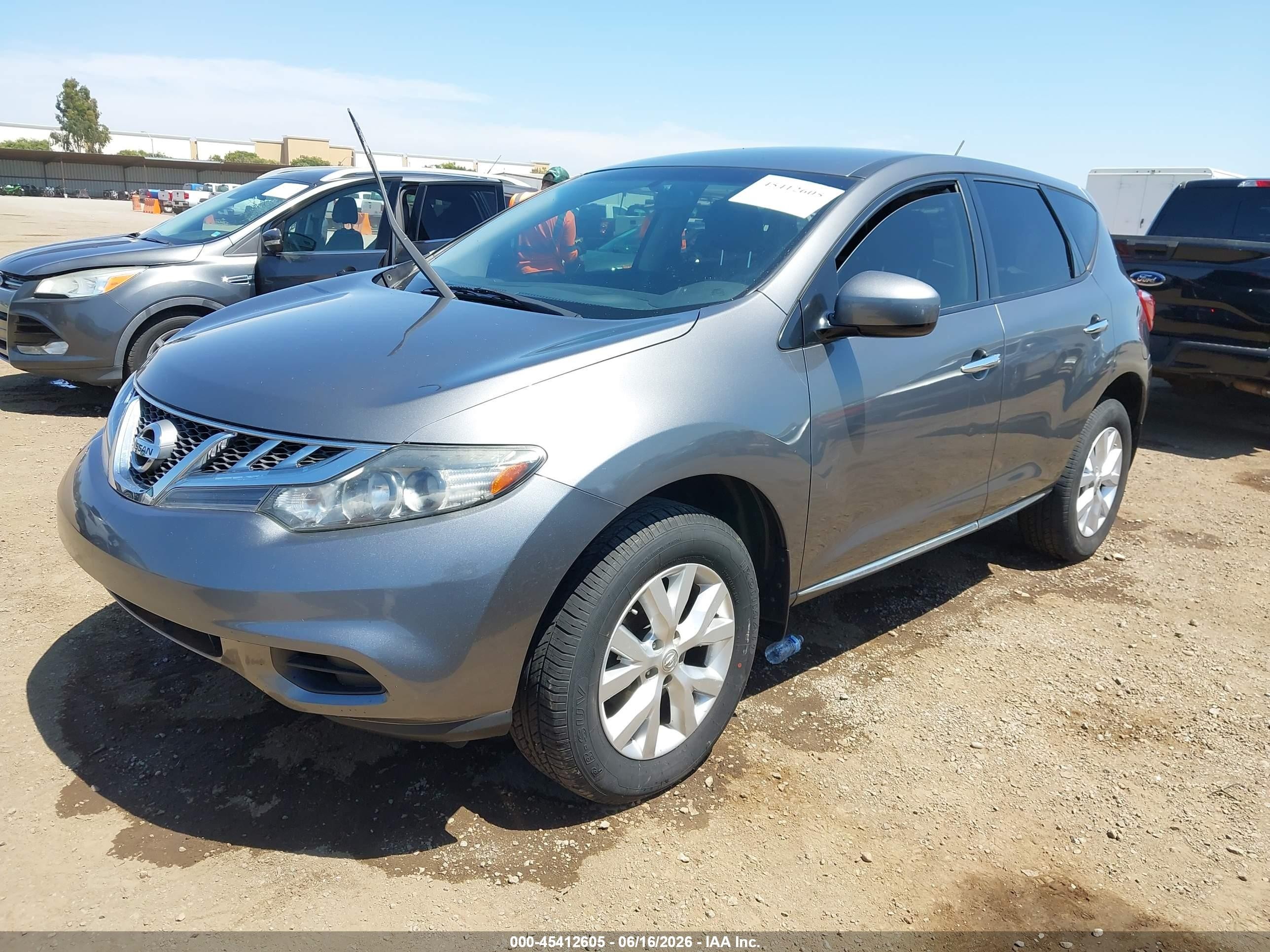 2014 Nissan Murano S Серый vin: JN8AZ1MU5EW405941