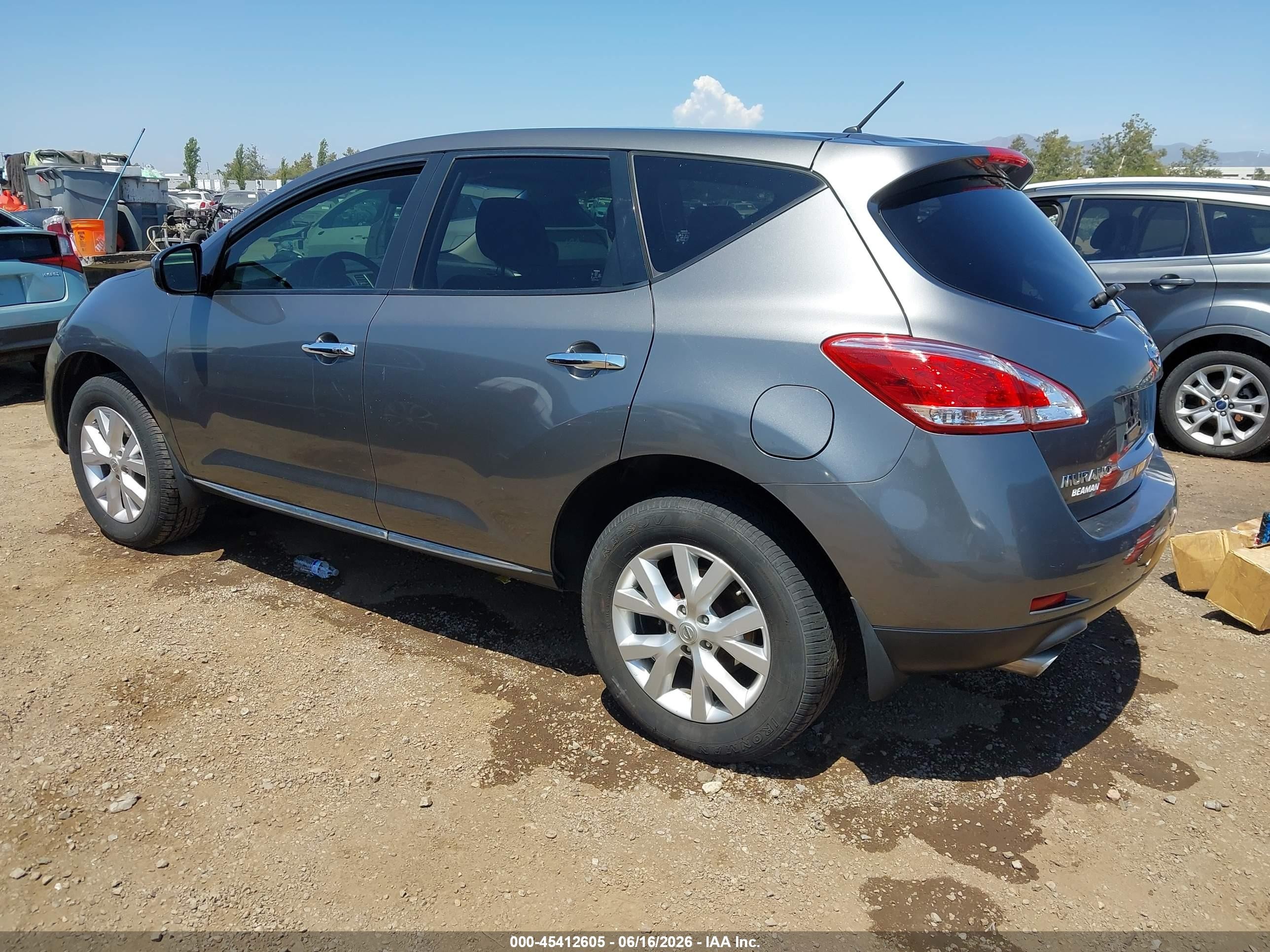 2014 Nissan Murano S Серый vin: JN8AZ1MU5EW405941