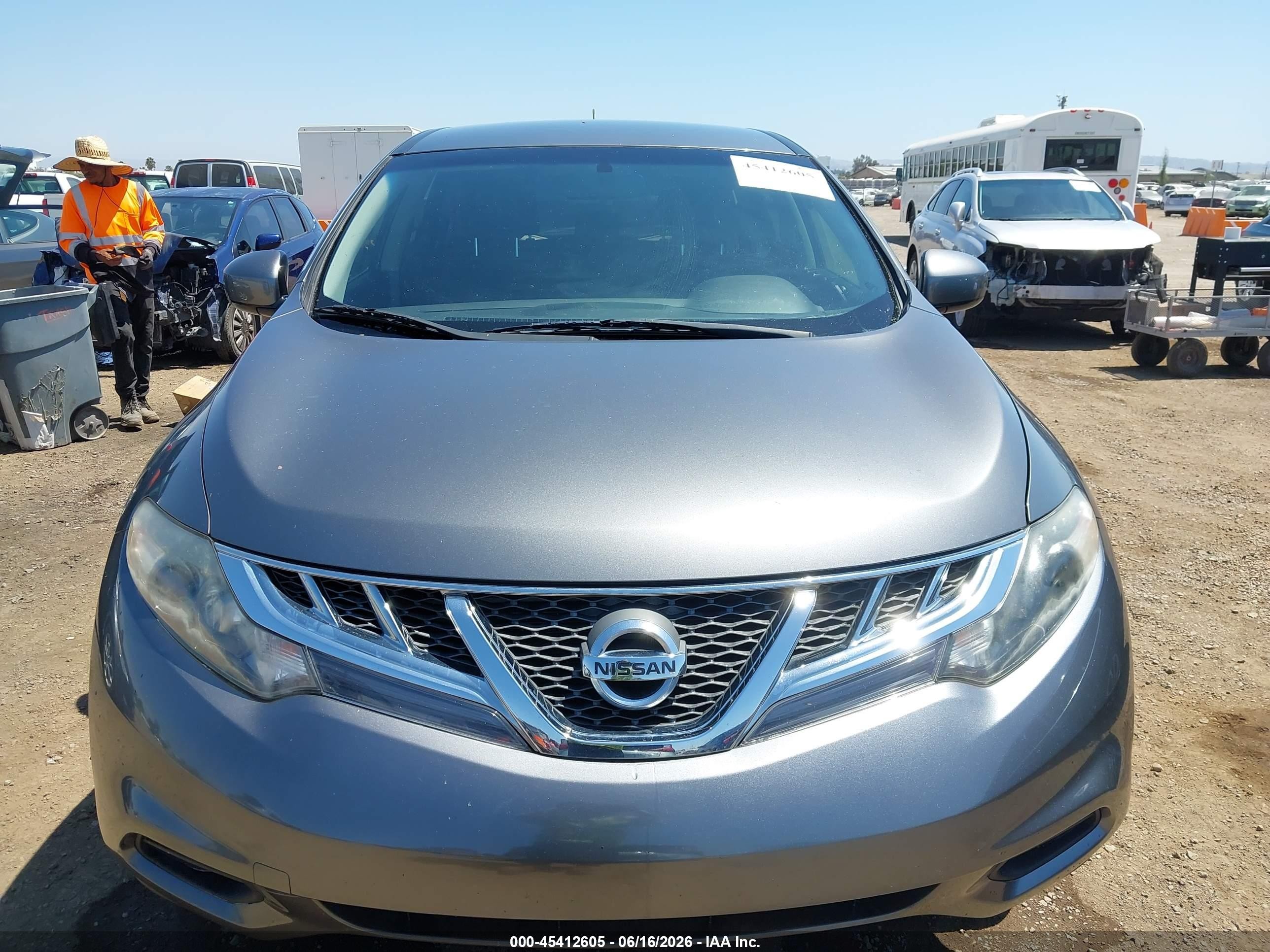 2014 Nissan Murano S Серый vin: JN8AZ1MU5EW405941