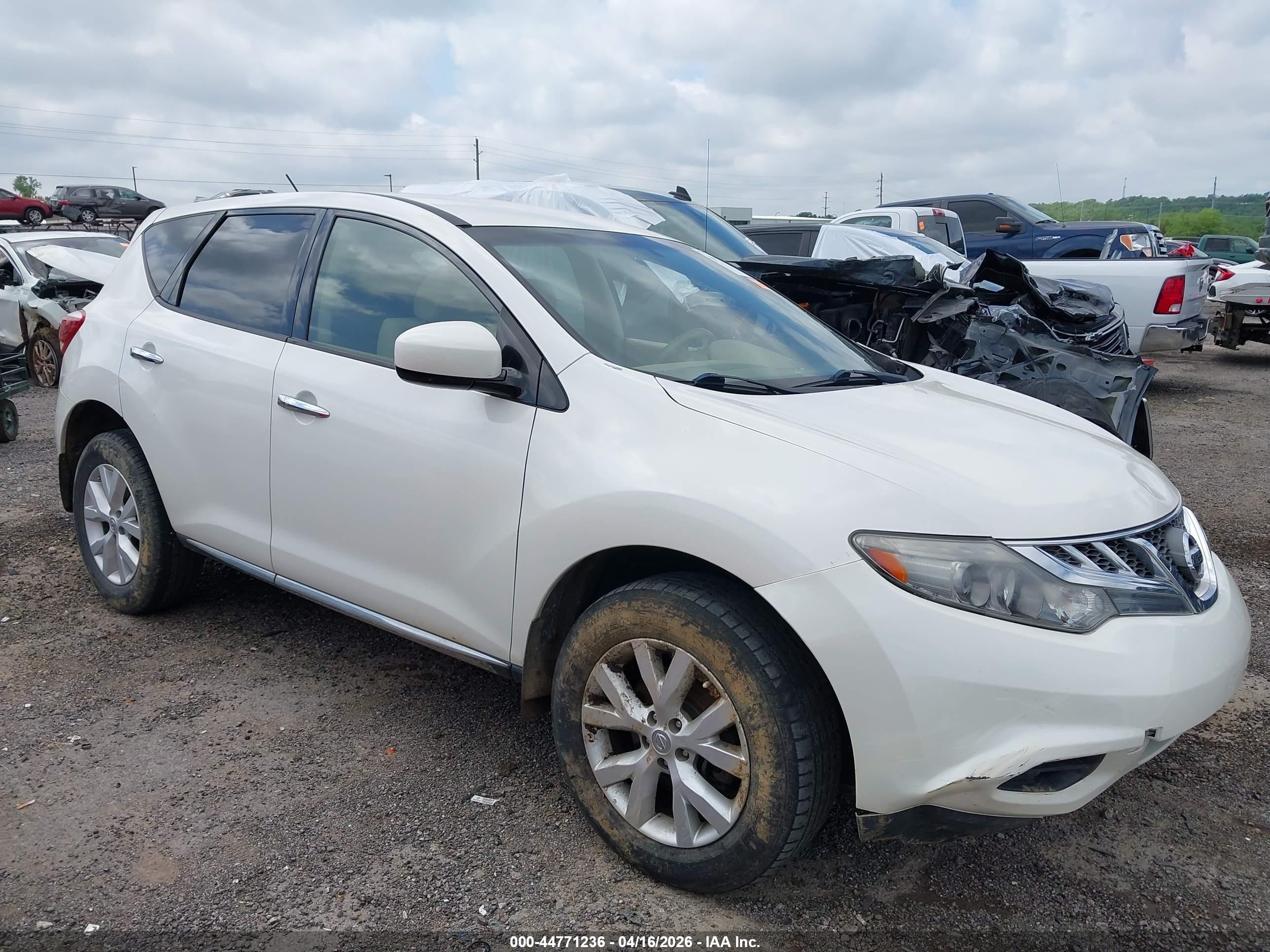 2014 Nissan Murano Le/s/sl/sv White vin: JN8AZ1MU5EW408421