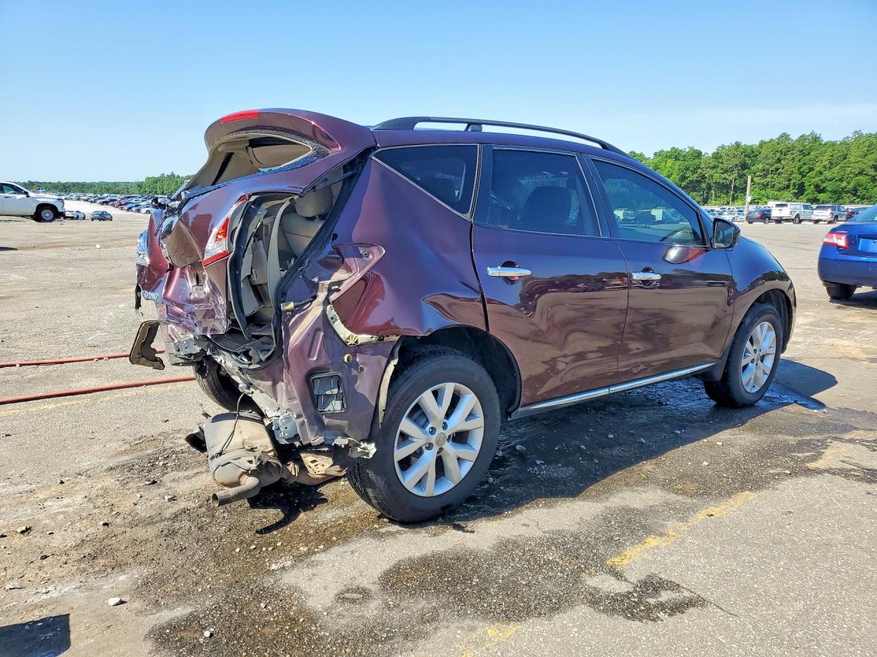 2014 Nissan Murano Sl Maroon vin: JN8AZ1MU5EW412016