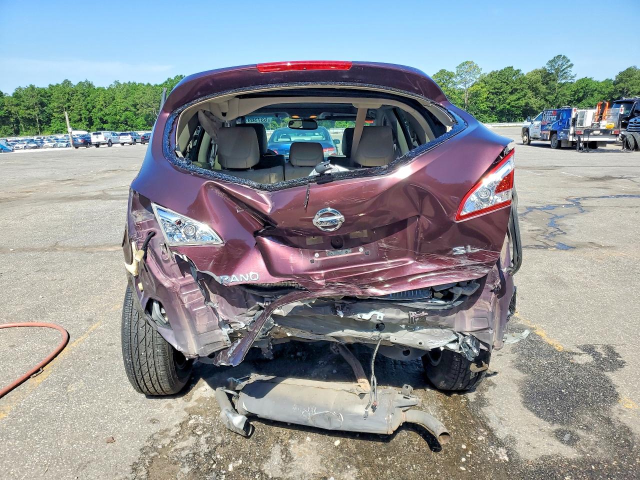 2014 Nissan Murano Sl Maroon vin: JN8AZ1MU5EW412016