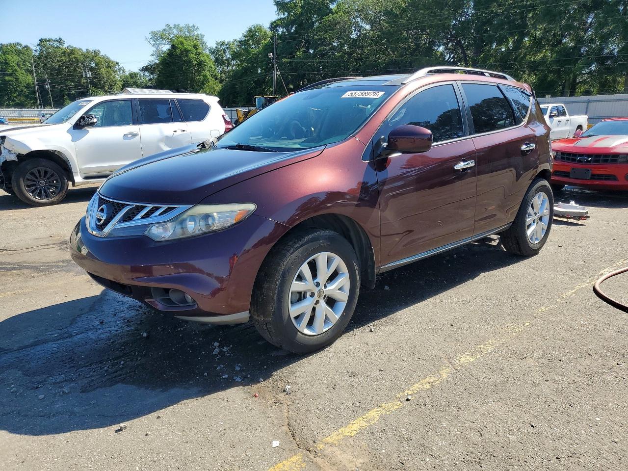 2014 Nissan Murano Sl Темно-бордовый vin: JN8AZ1MU5EW412016