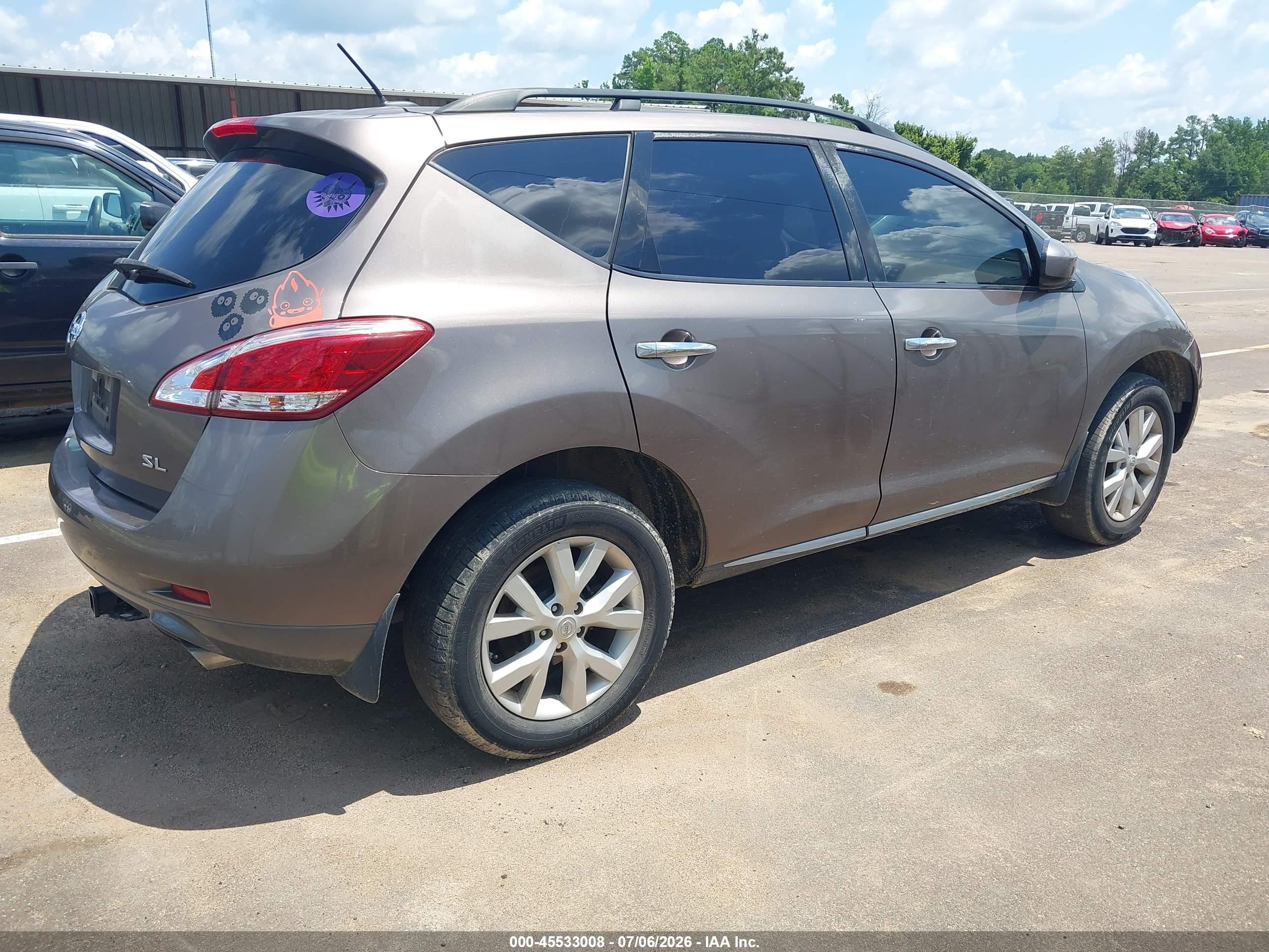 2014 Nissan Murano Sl Champagne vin: JN8AZ1MU5EW421282