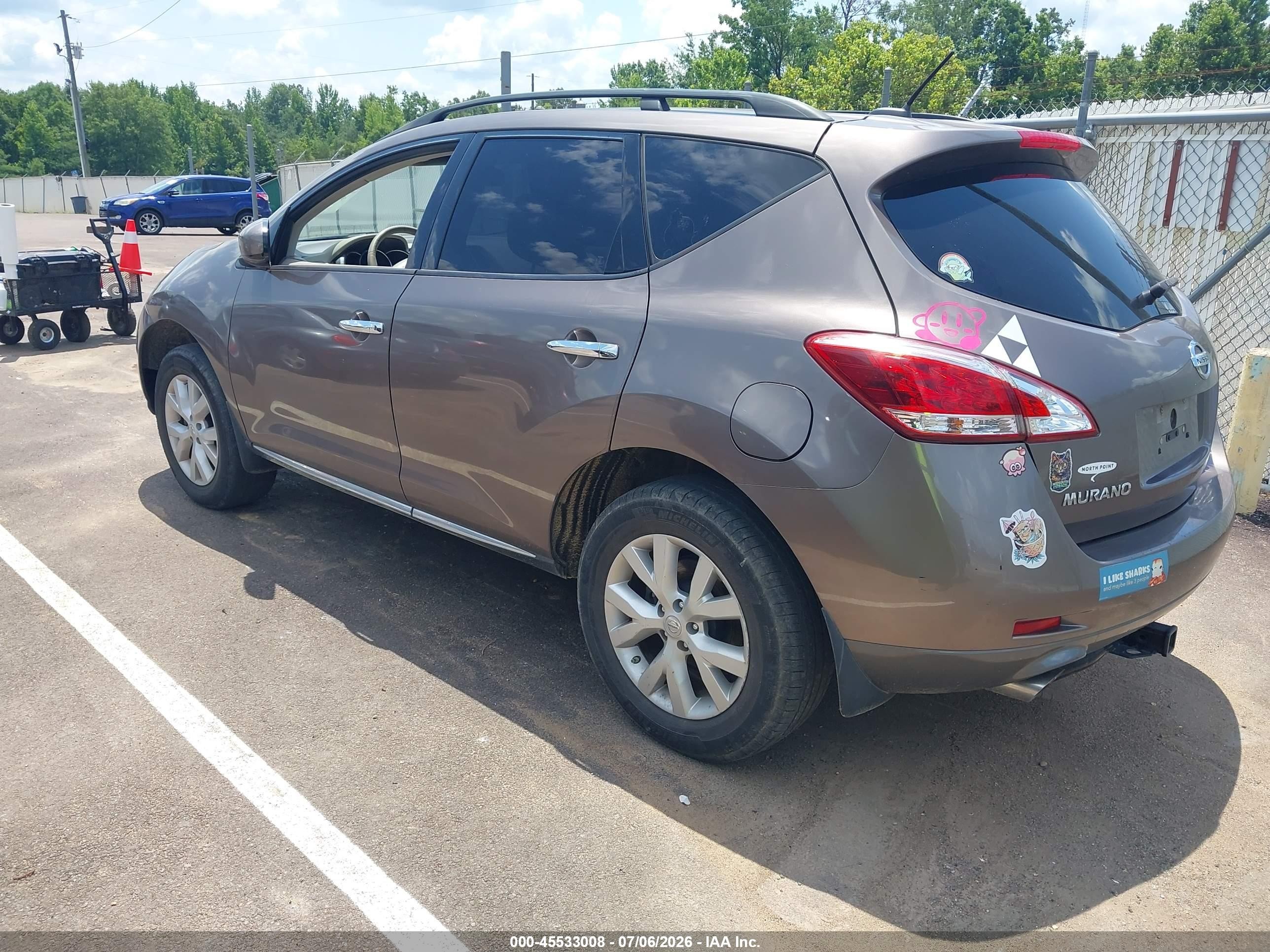2014 Nissan Murano Sl Champagne vin: JN8AZ1MU5EW421282