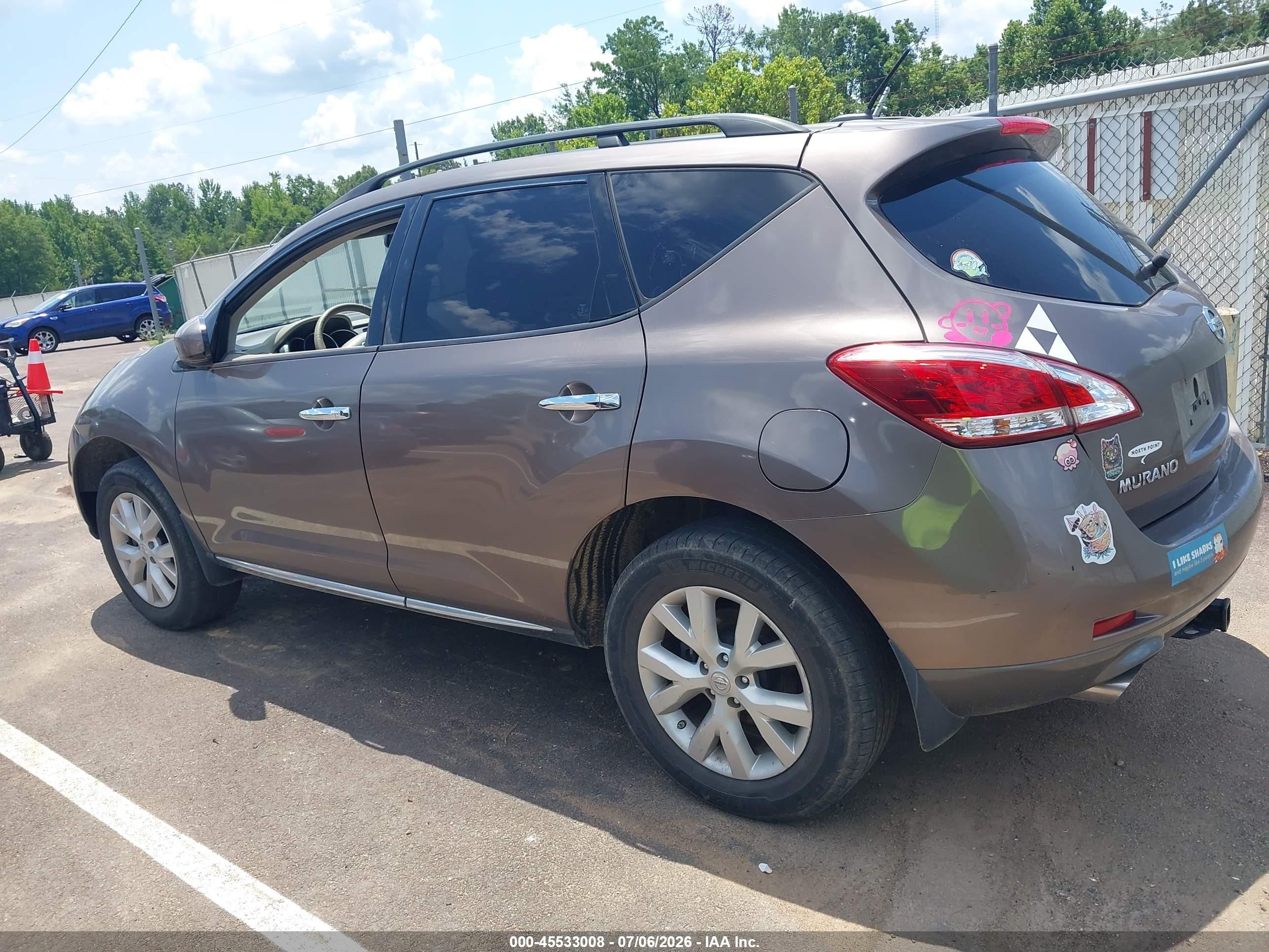 2014 Nissan Murano Sl Champagne vin: JN8AZ1MU5EW421282