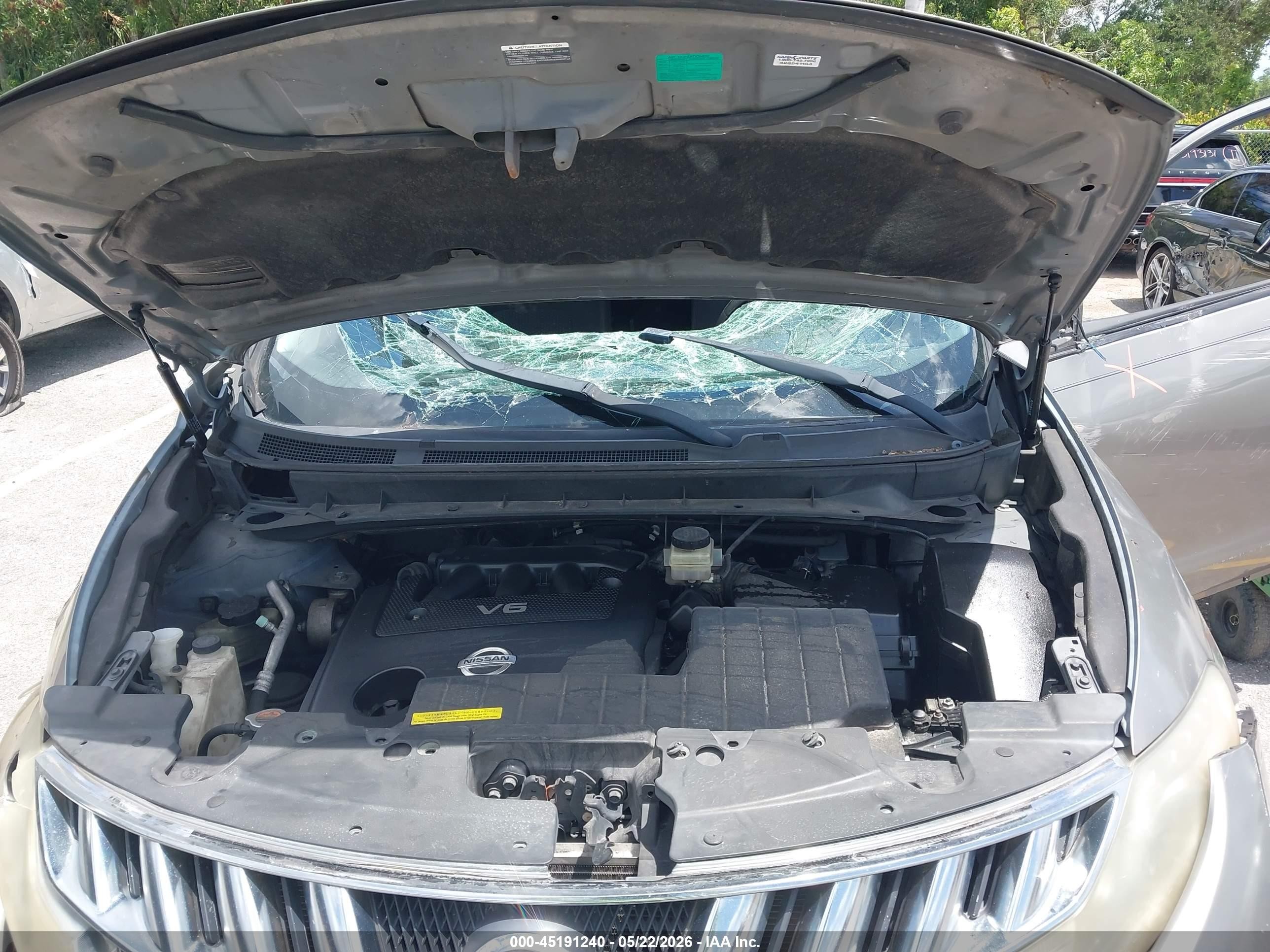 2010 Nissan Murano Sl Серебряный vin: JN8AZ1MU6AW015005