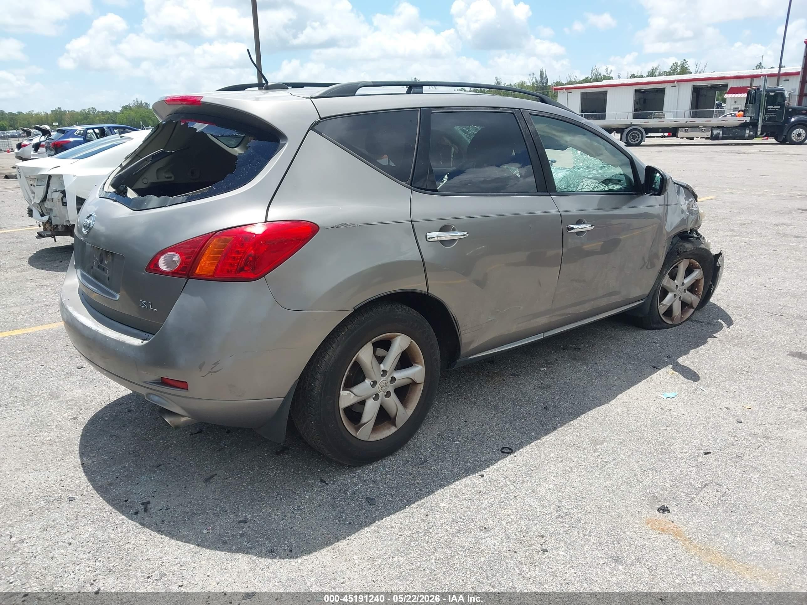 2010 Nissan Murano Sl Серебряный vin: JN8AZ1MU6AW015005