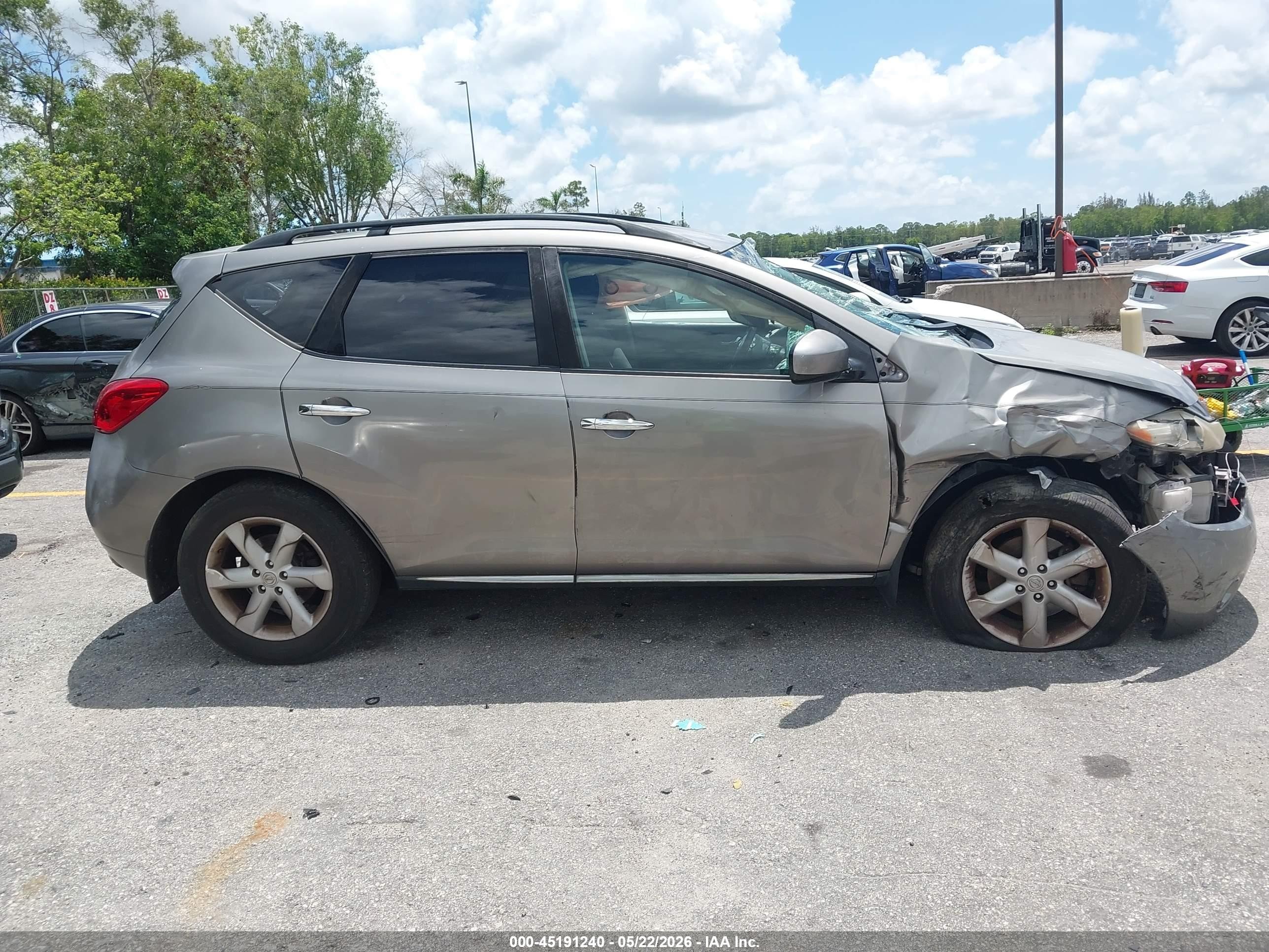 2010 Nissan Murano Sl Серебряный vin: JN8AZ1MU6AW015005
