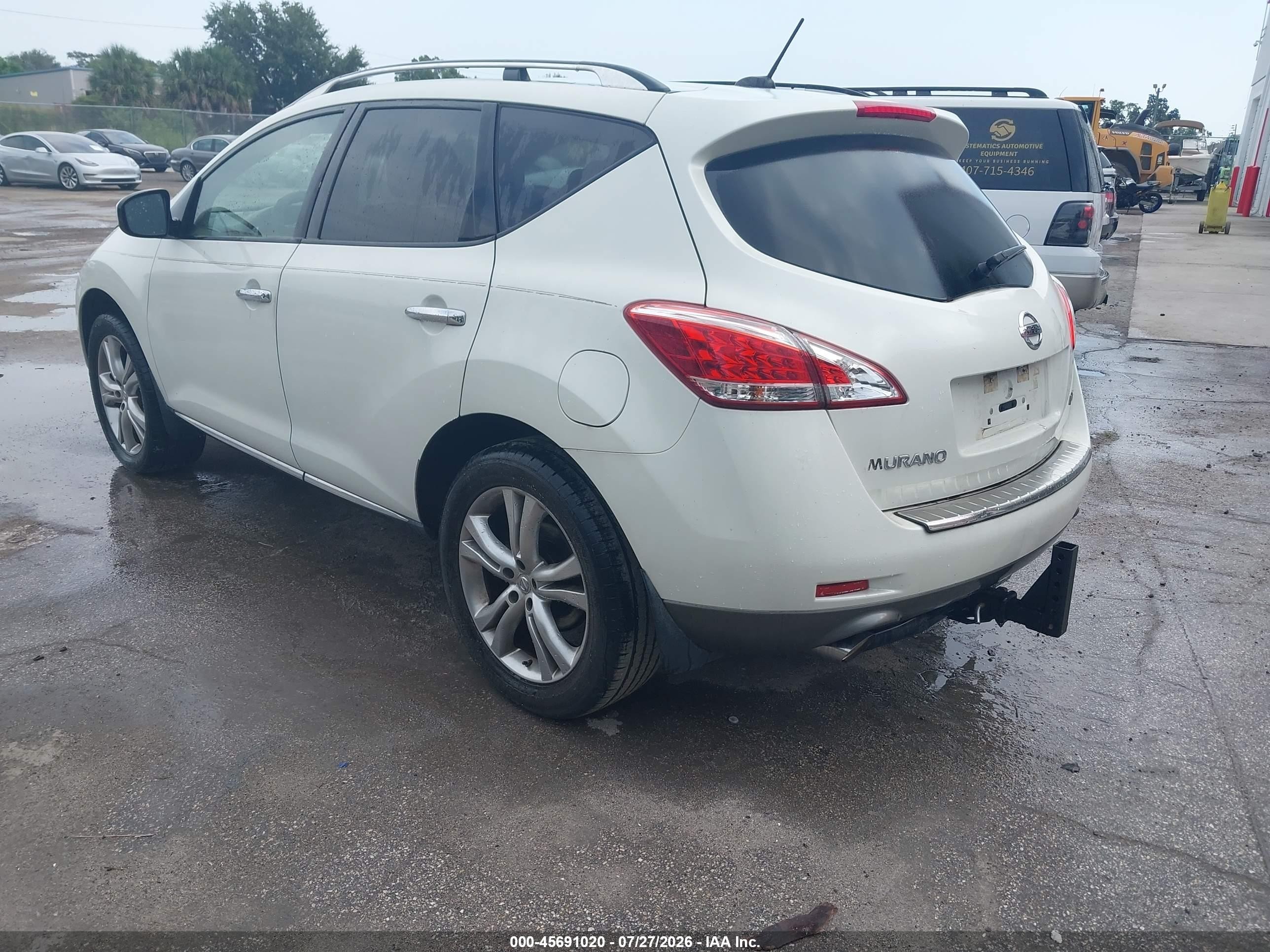 2011 Nissan Murano Le White vin: JN8AZ1MU6BW063279