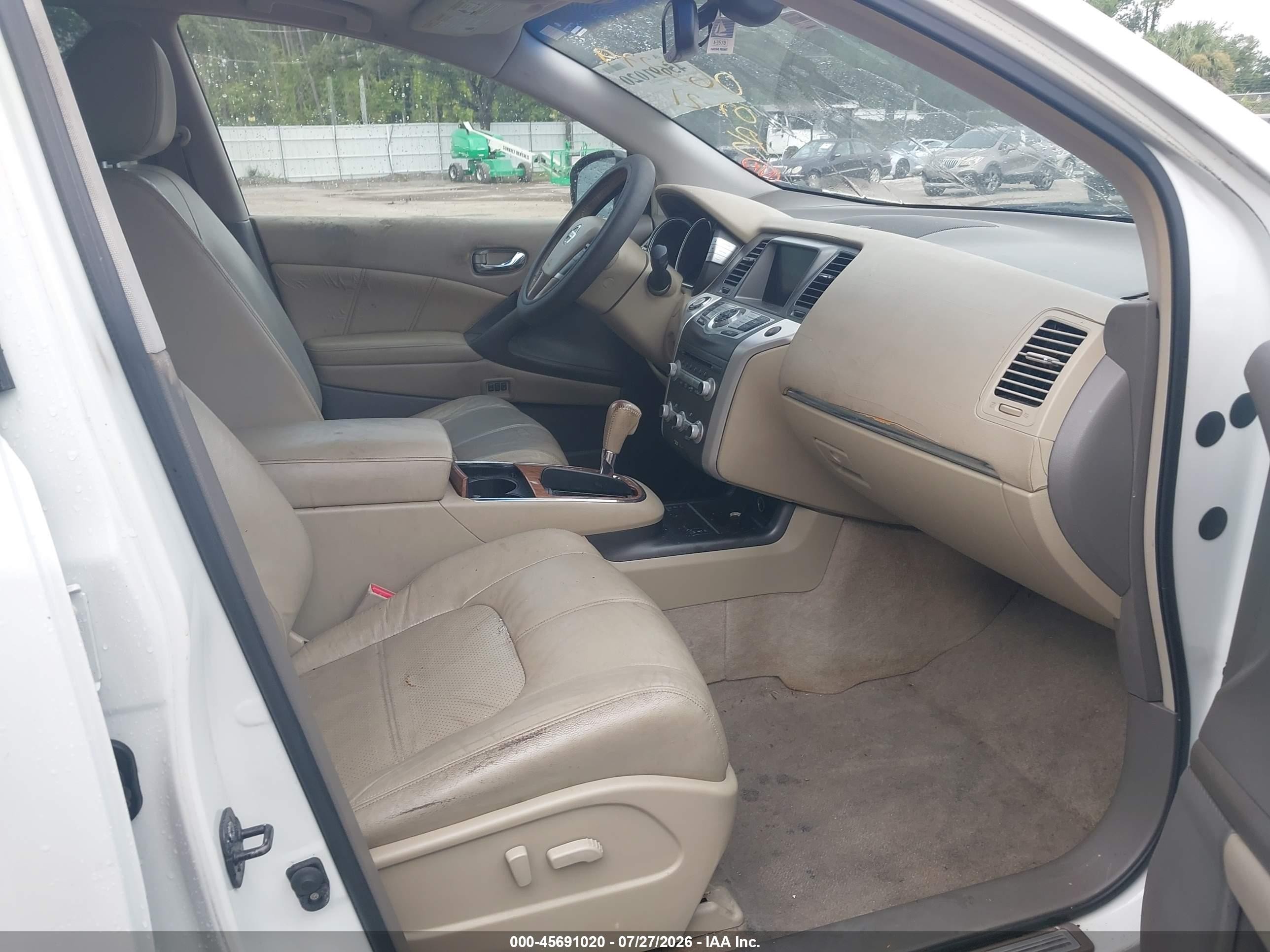 2011 Nissan Murano Le White vin: JN8AZ1MU6BW063279