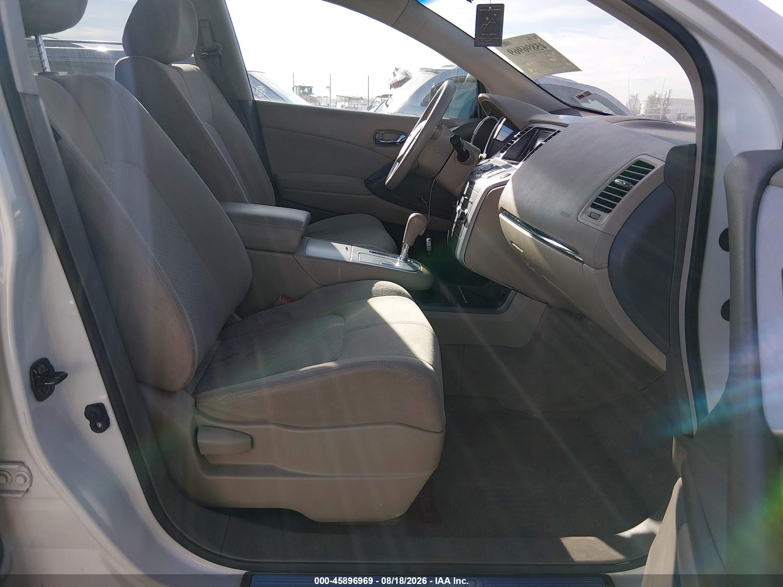 2012 Nissan Murano S White vin: JN8AZ1MU6CW105256