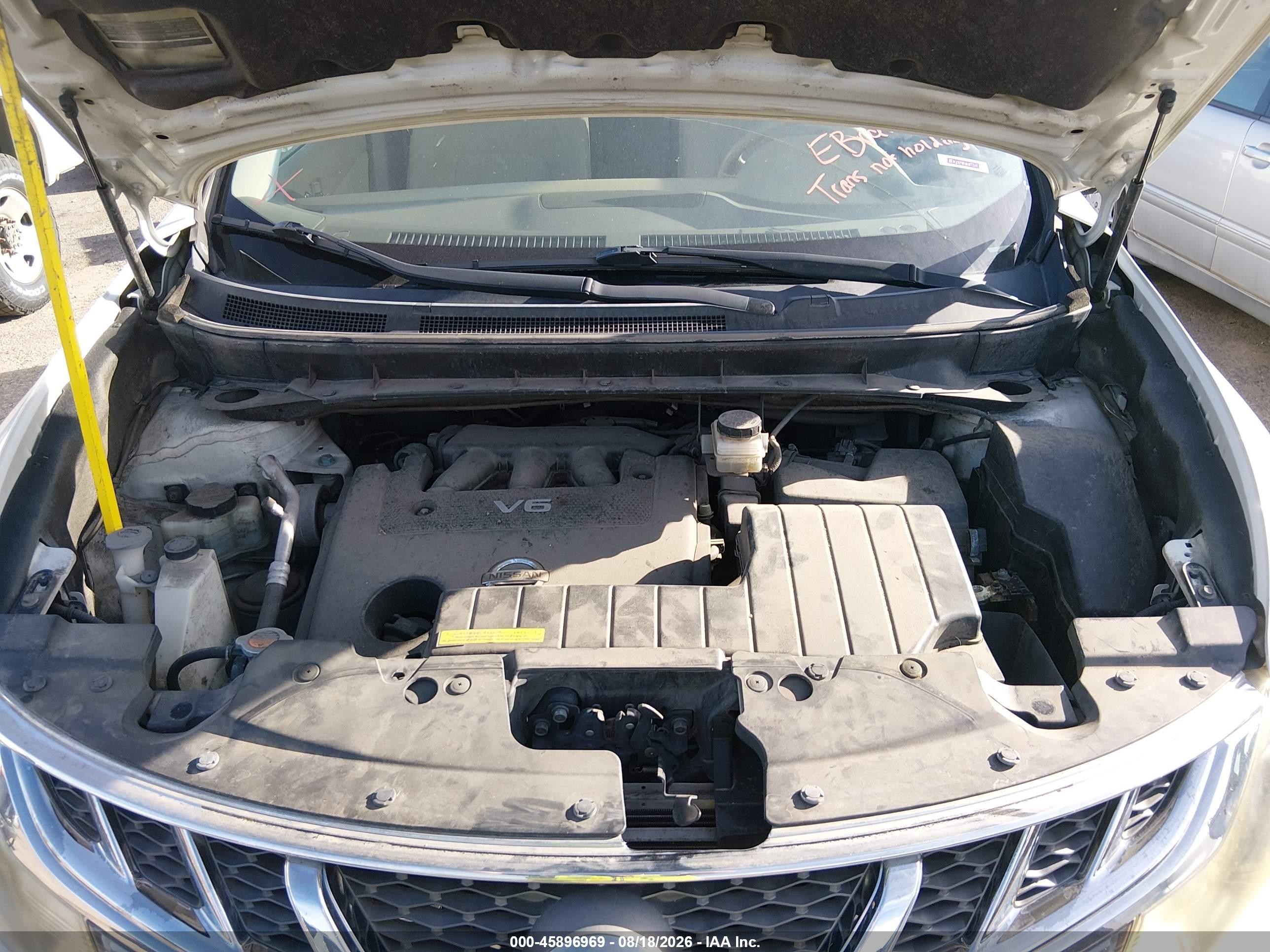 2012 Nissan Murano S White vin: JN8AZ1MU6CW105256