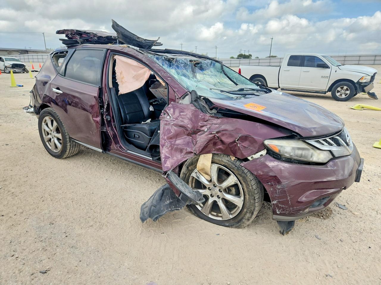 2013 Nissan Murano Maroon vin: JN8AZ1MU6DW205018