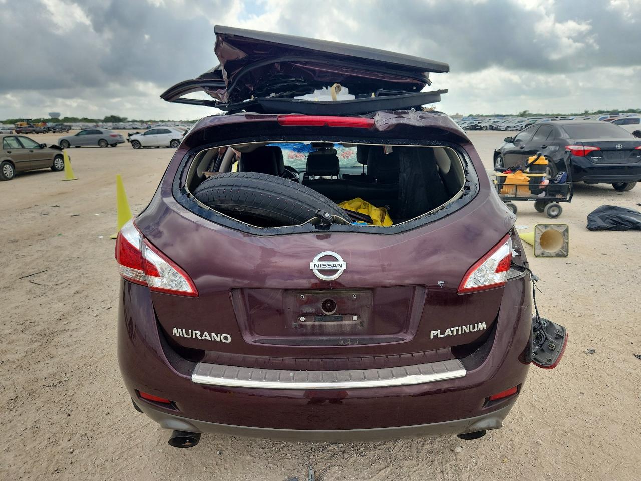2013 Nissan Murano Maroon vin: JN8AZ1MU6DW205018